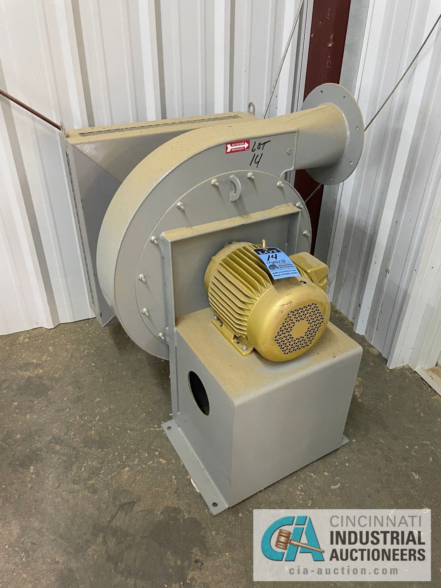 10-HP DUST COLLECTOR; QUICKDRAFT BLOWER UNIT AND CYCLONE OUTSIDE, APPROX. 15' OVERALL HEIGHT, 8' X - Image 8 of 12