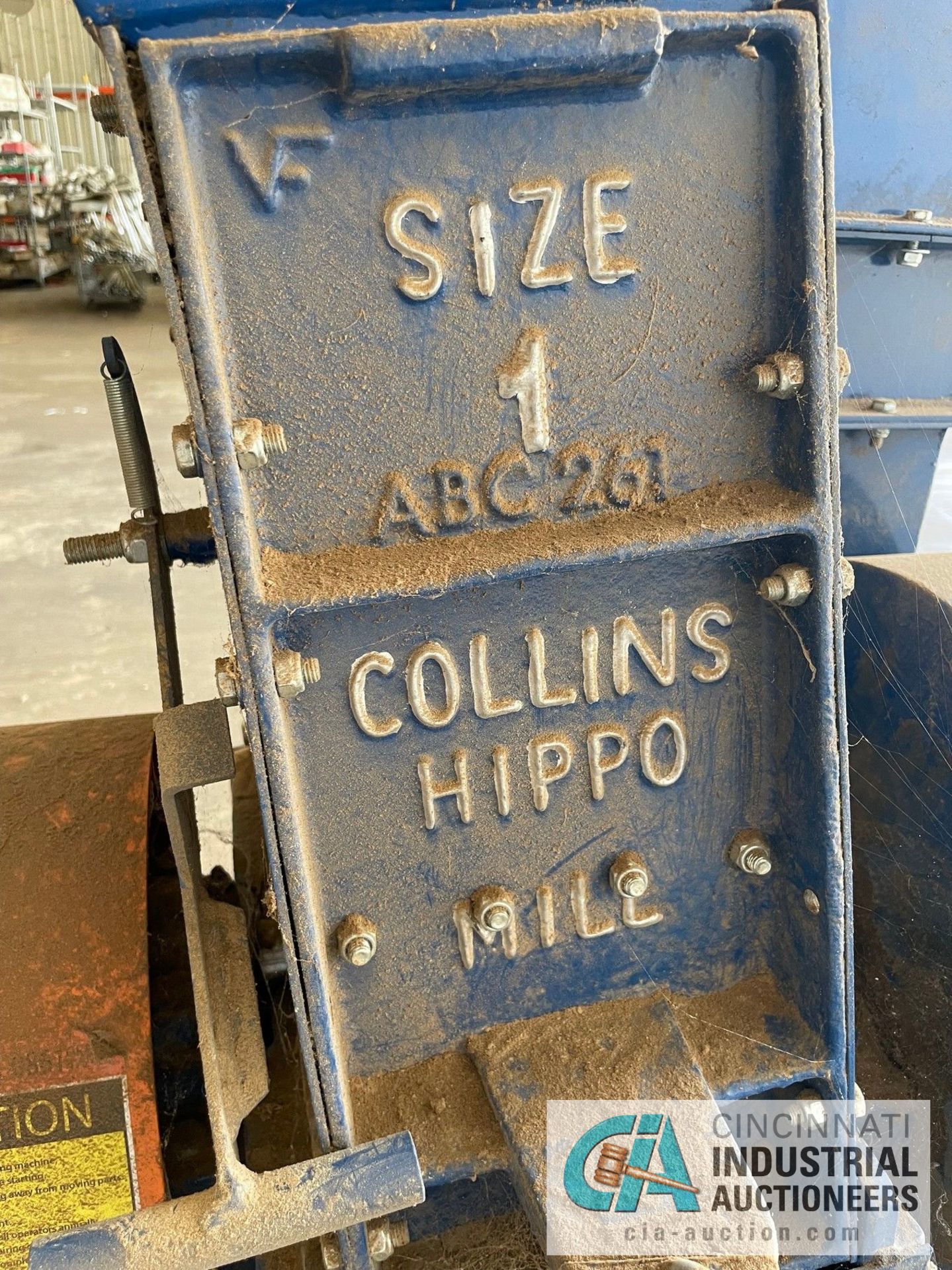 10-HP COLLINS HIPPO SIZE 1 MODEL MH1-F HAMMER MILL WITH CYCLONE DUST COLLECTOR S/N 4387 (NEW 2017) - Image 7 of 11