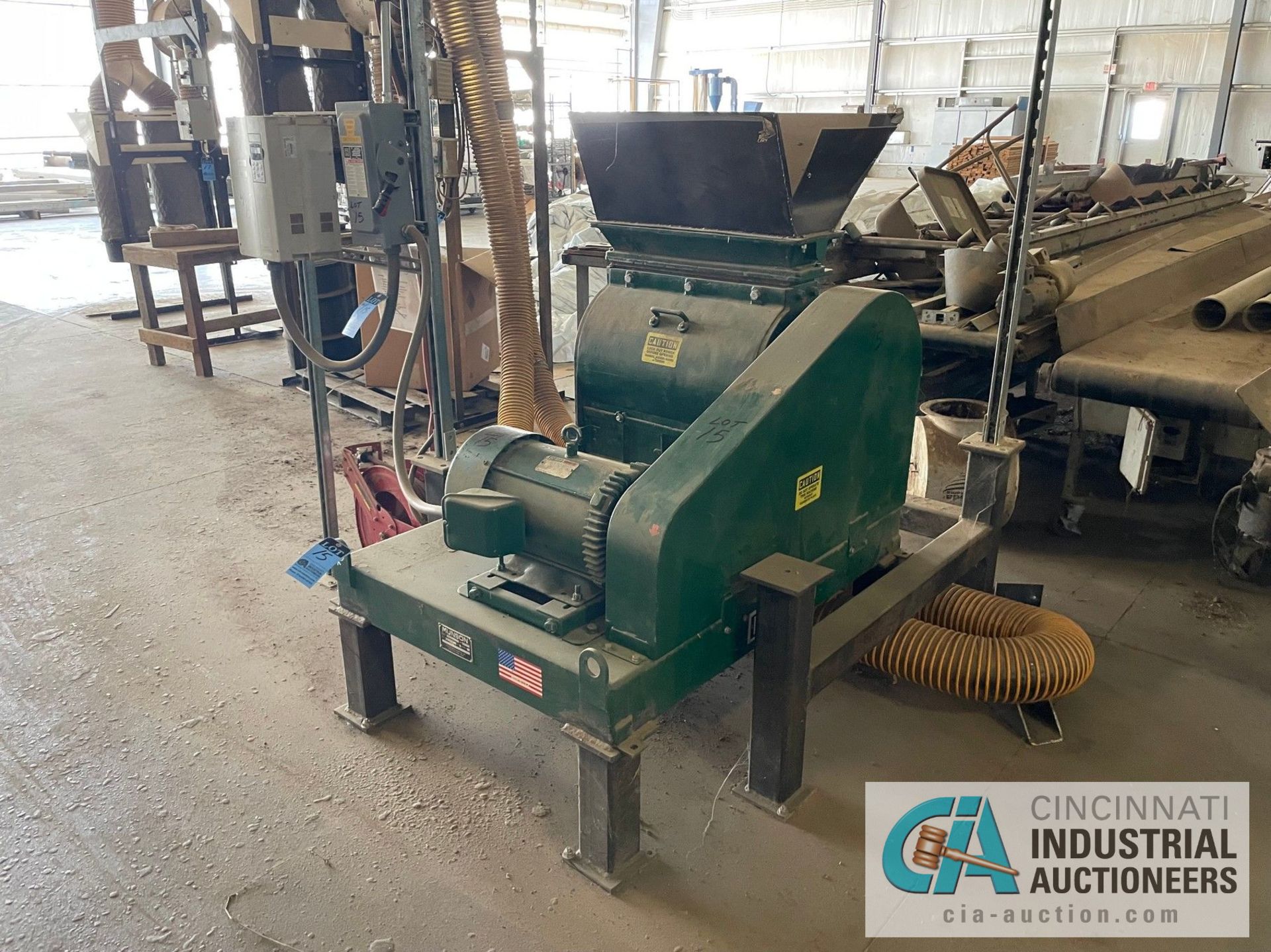 20-HP MUNSON SIZE 4 CUTTER HAMMER MILL; S/N 180897, DURA PULSE V/S DRIVE, DISCONNECT SWITCH, HEAVY - Image 3 of 11
