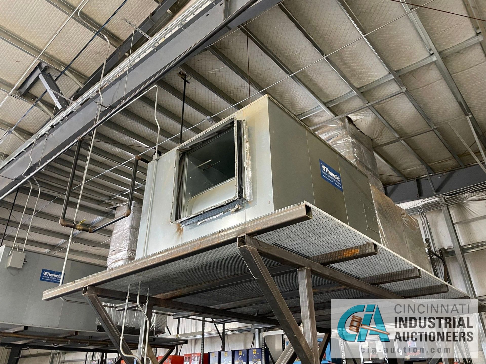 30,000 CFM THERMOTEK MODEL TTH-36 NATURAL GAS FIRED HORIZONTAL INDUSTRIAL HEATER / AIR MAKE-UP - Image 2 of 12