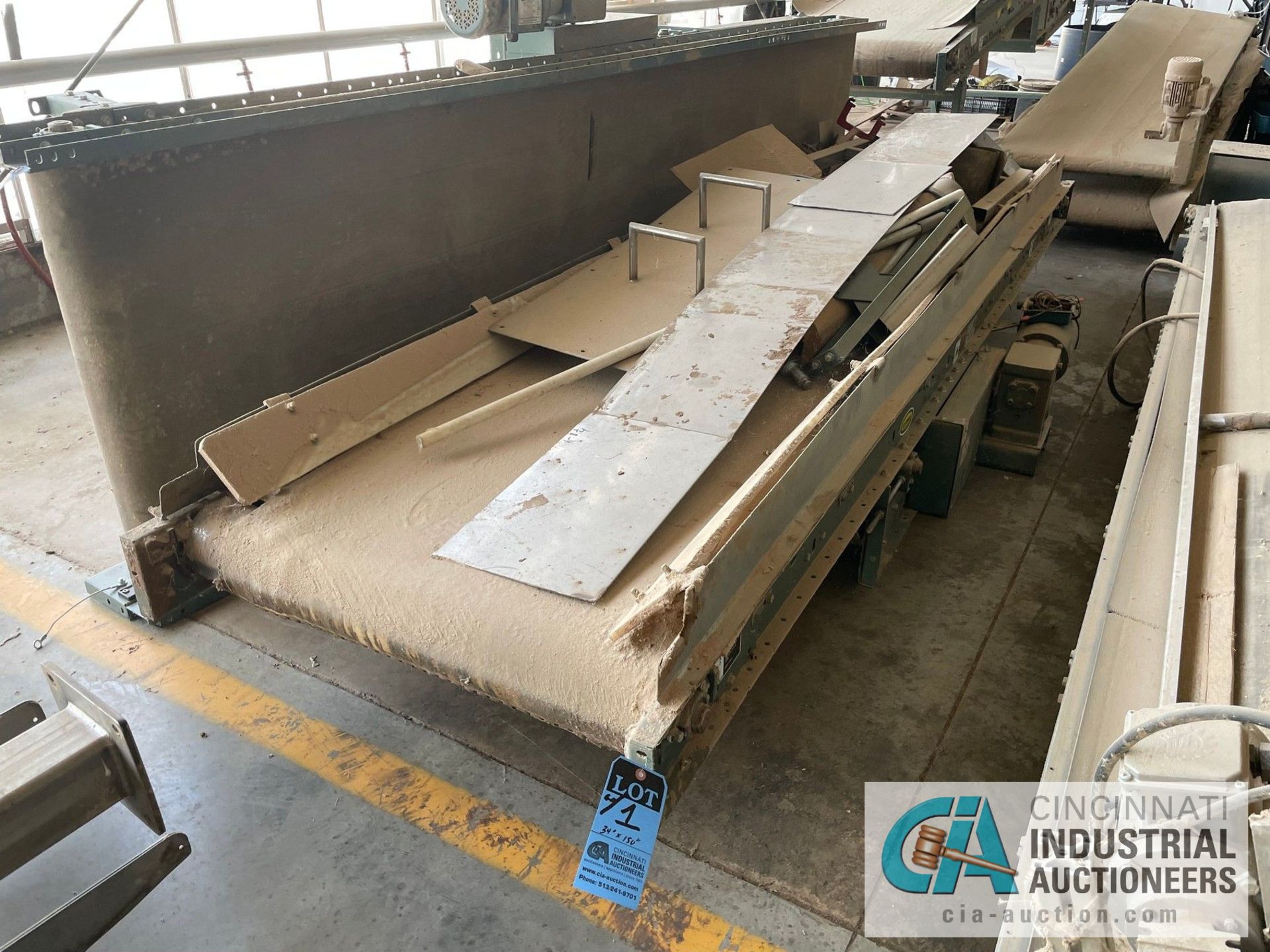 (LOT) (5) SECTIONS 36" WIDE HYTROL MODEL SB BELT CONVEYOR; (1) 270" LONG, (4) 150" LONG, SOME HAVE - Image 7 of 15