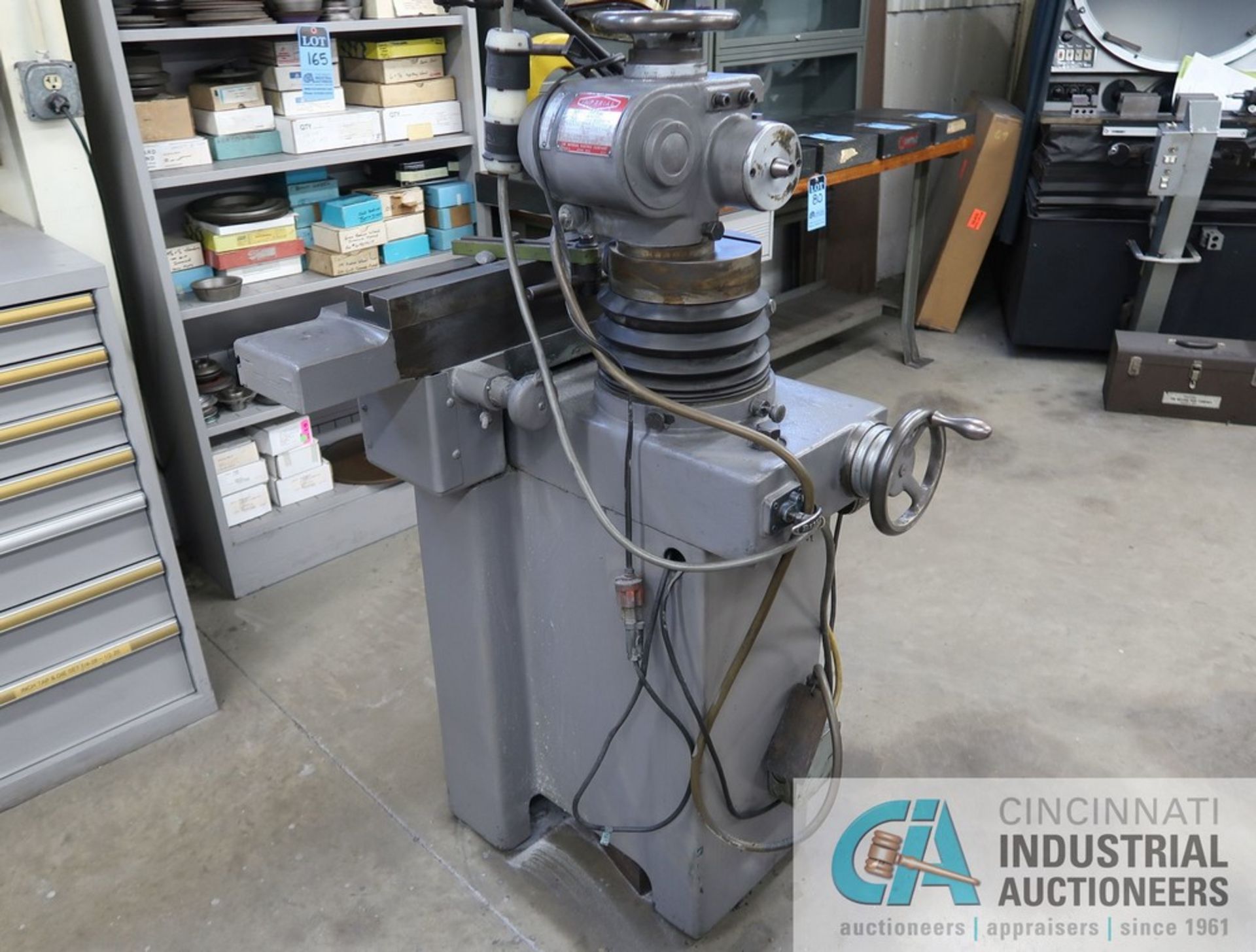 CINCINNATI NO. 1 SQUARE BASE UNIVERSAL TOOL GRINDER; S/N 6D1P55-47, WITH ATTACHMENTS AND 4" X 24" - Image 2 of 9