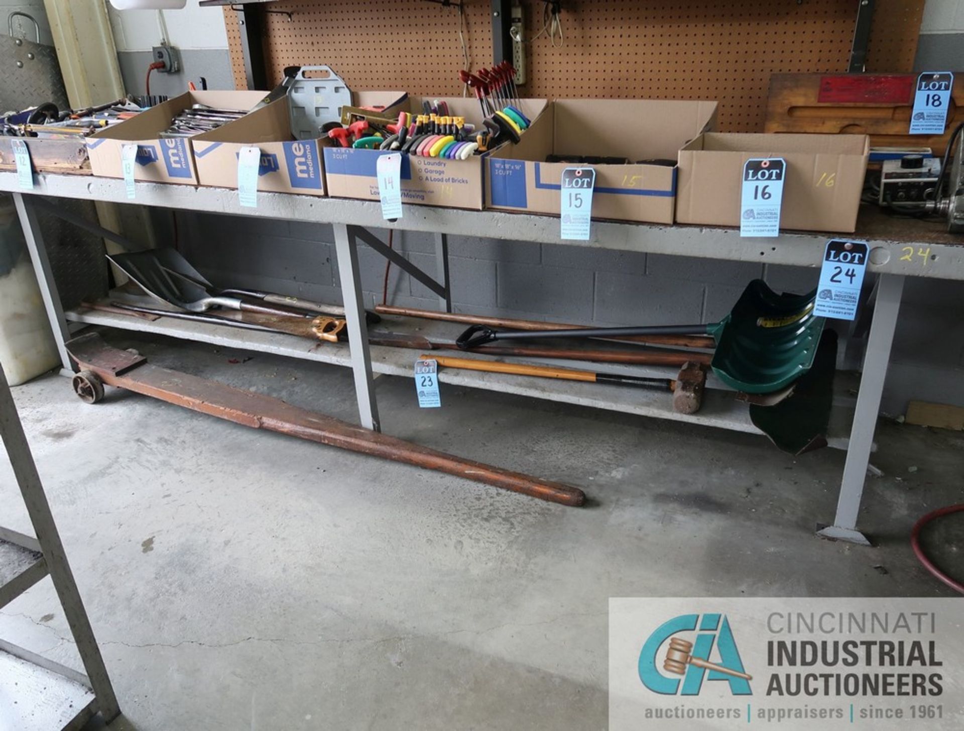 36" X 144" X 35" HIGH HEAVY DUTY STEEL WOOD TOP WORK BENCH **SPECIAL NOTICE - DELAY REMOVAL - PICKUP