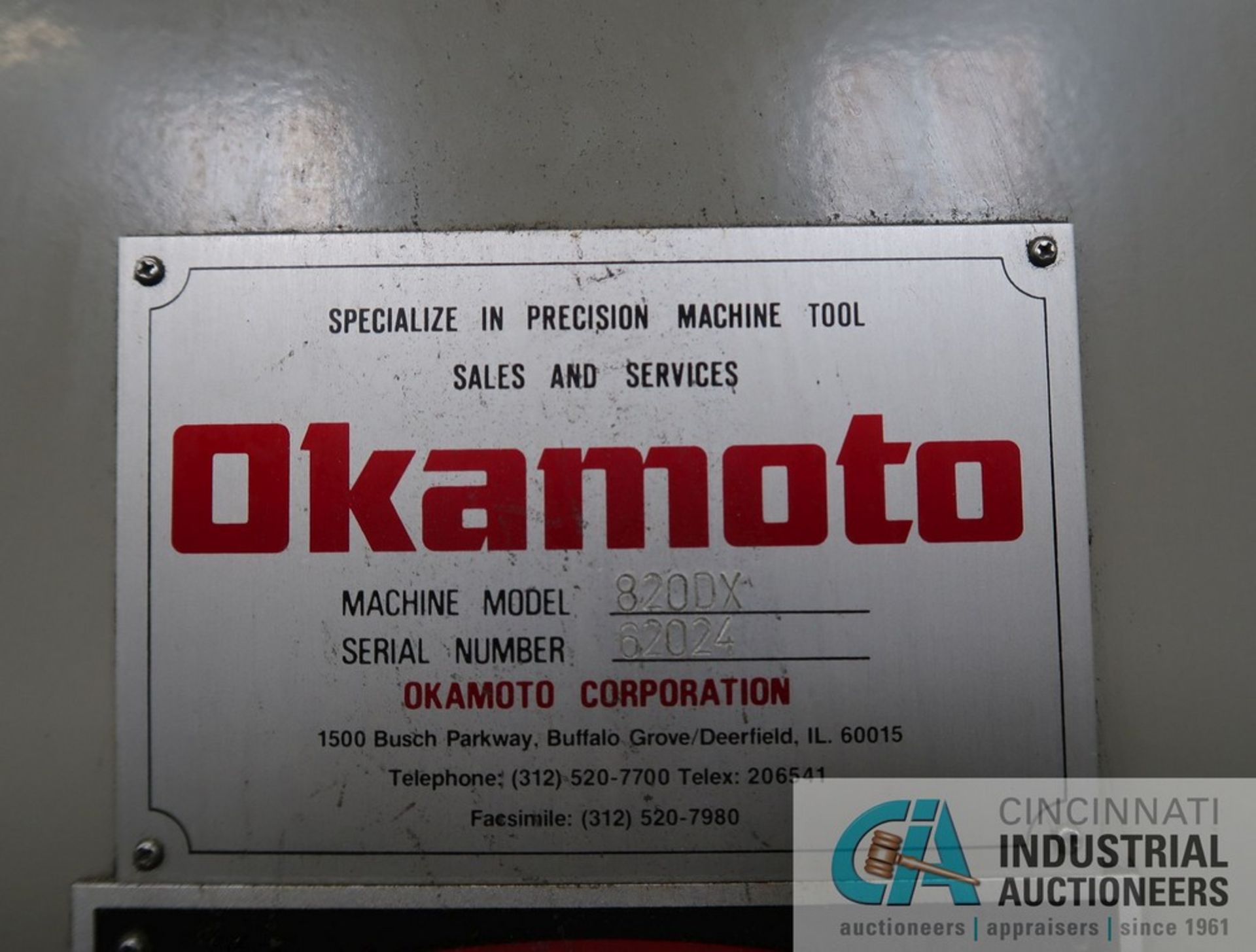 8" X 20" OKAMOTO MODEL PSG-820DX HYDRAULIC SURFACE GRINDER; S/N 62024 - Image 14 of 15