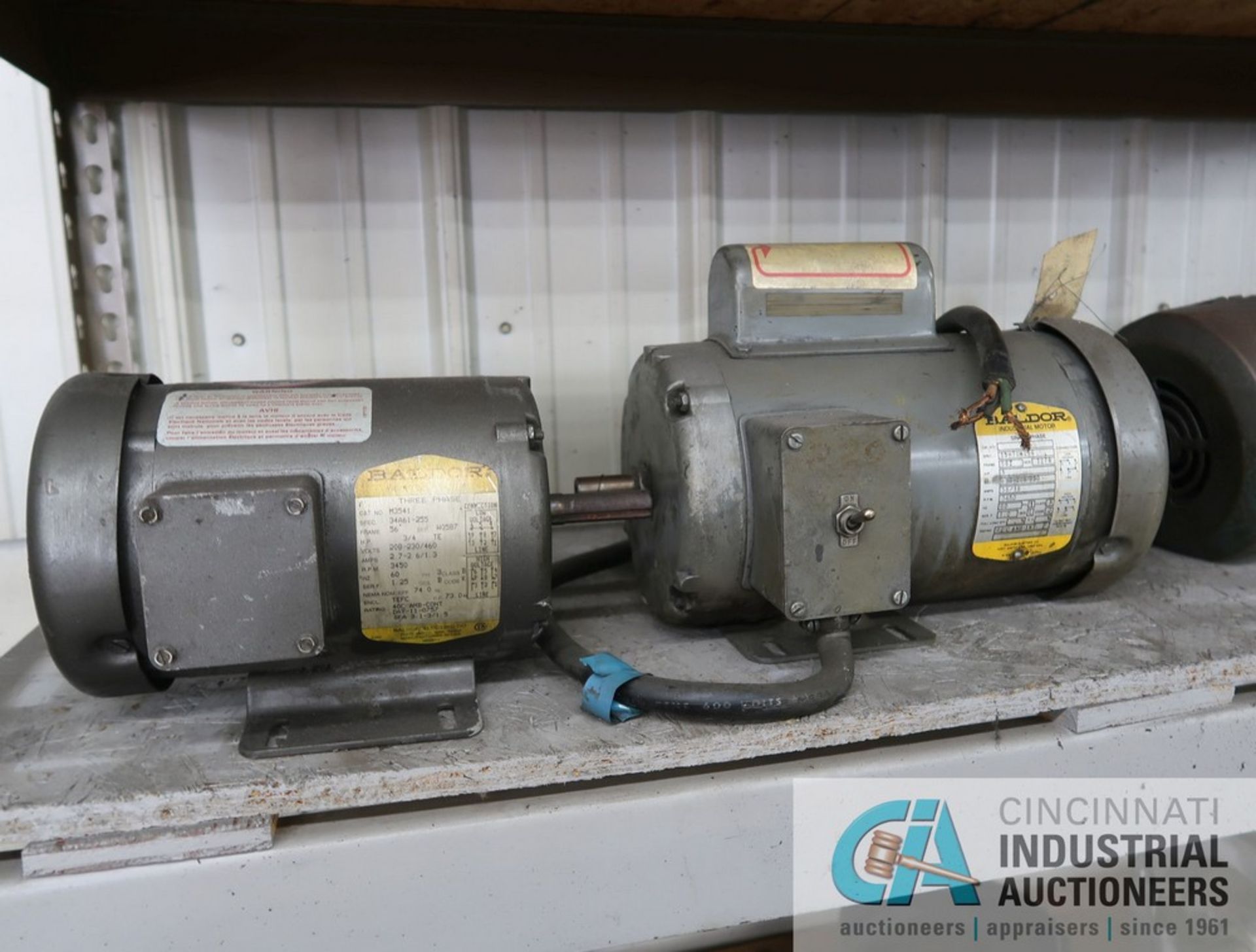 (LOT) USED ELECTRIC MOTORS WITH SHELVING - Image 2 of 6