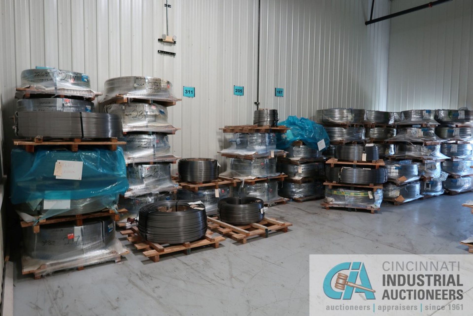 (LOT) OVERALL STEEL COIL LOTS; (63) TOTAL COILS AND APPROX. WEIGHT OF 227,500 LB. - SOLD BY THE