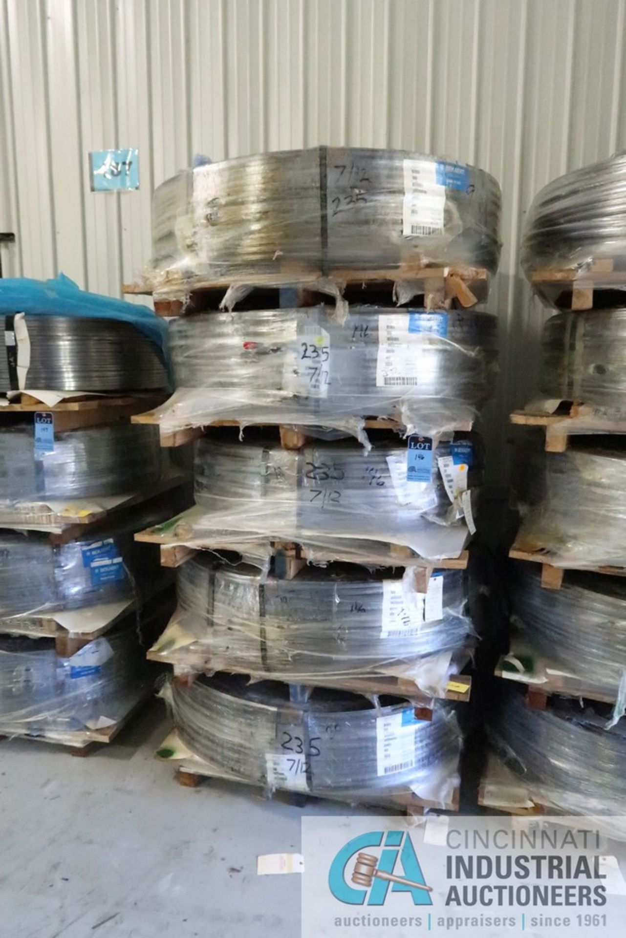 (LOT) STEEL COILS; (5) COILS AND APPROX. 20,000 LB. - SOLD BY THE LOT - NOT BY WEIGHT