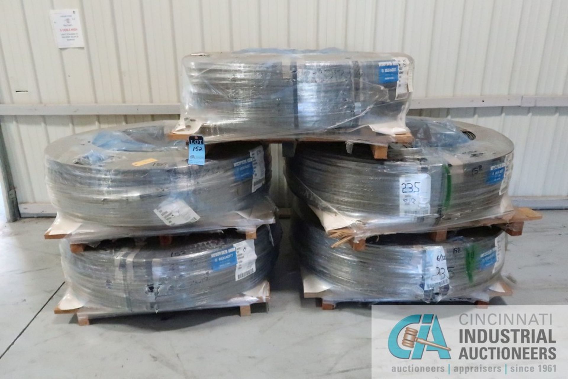 (LOT) STEEL COILS; (5) COILS AND APPROX. 22,000 LB. - SOLD BY THE LOT - NOT BY WEIGHT