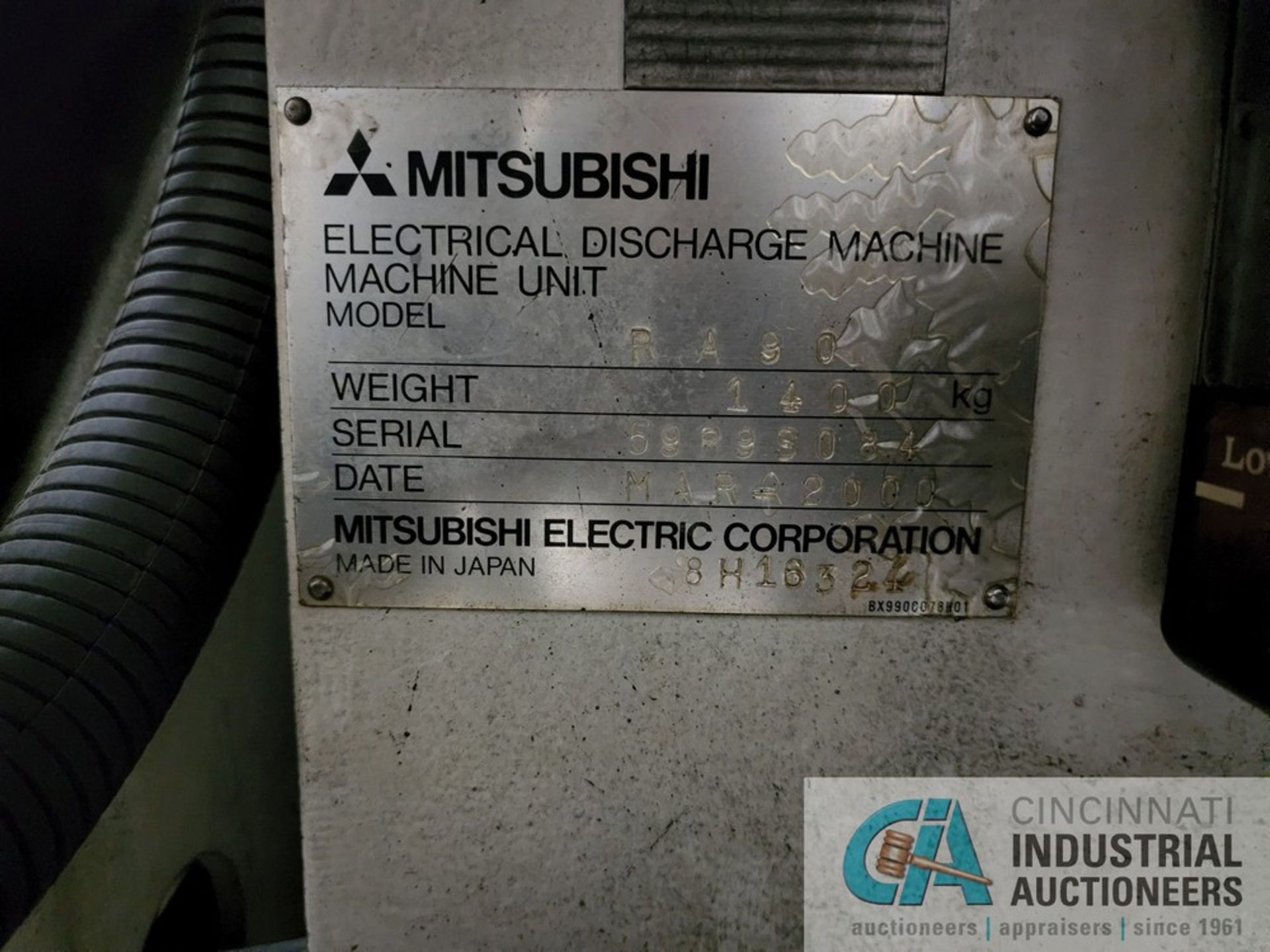 MITSUBISHI MODEL RA90 WIRE EDM; S/N 59R9S08-4 (2000 - OUT OF SERVICE) - Image 10 of 10