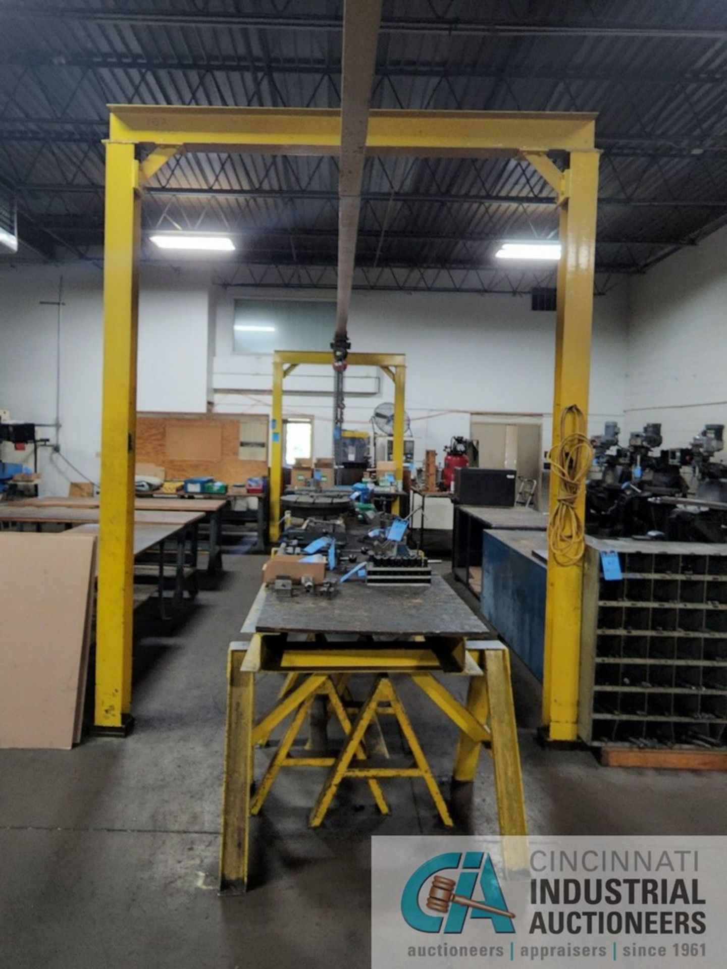 96" WIDE X 50' LONG X 10' HIGH MONORAIL FREE-STANDING CRANE SYSTEM - Image 2 of 3