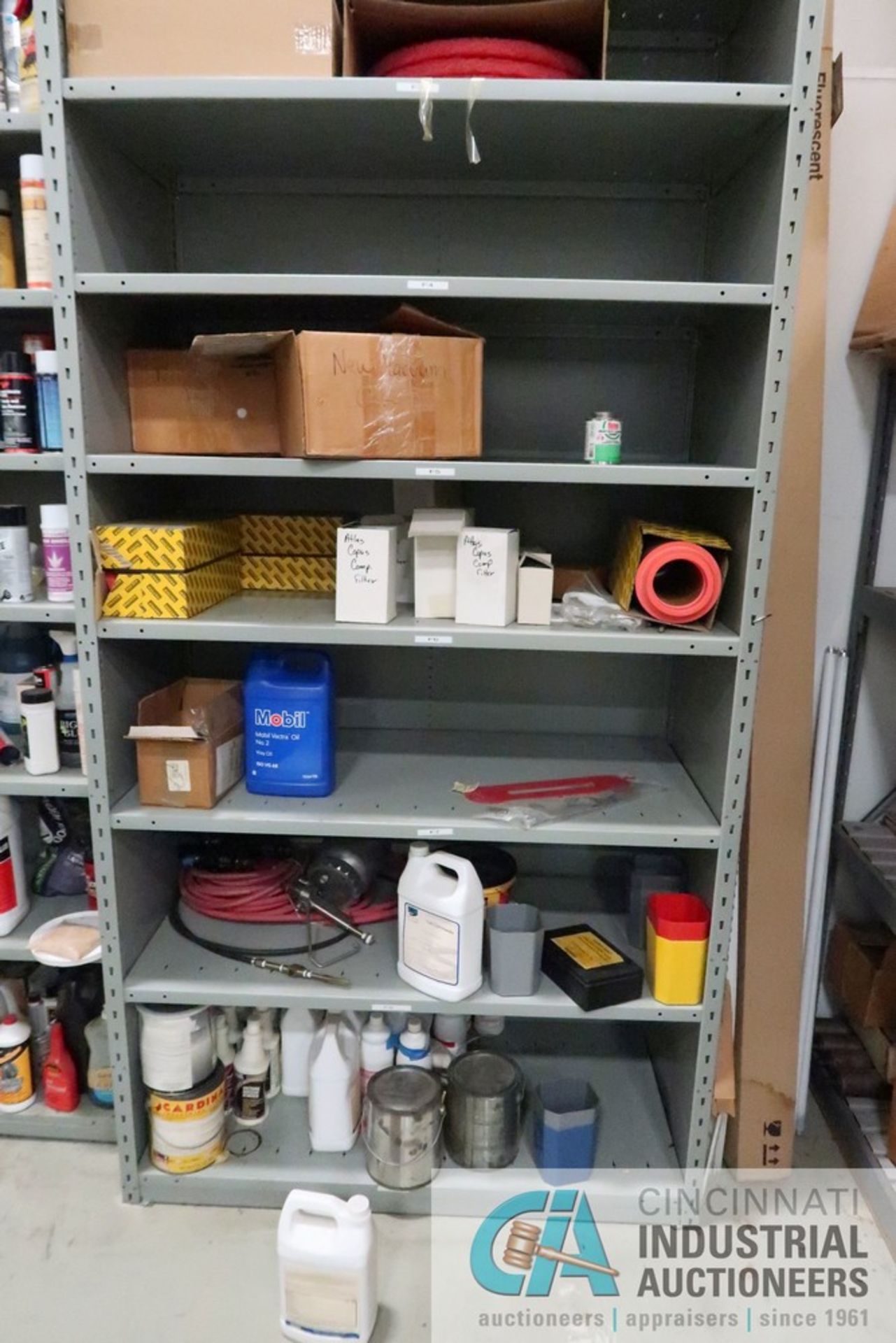 CONTENTS OF MAINTENANCE CRIB INCLUDING BENCHES, CABINETS, SHELVING WITH HARDWARE, LIGHTING, - Image 15 of 19
