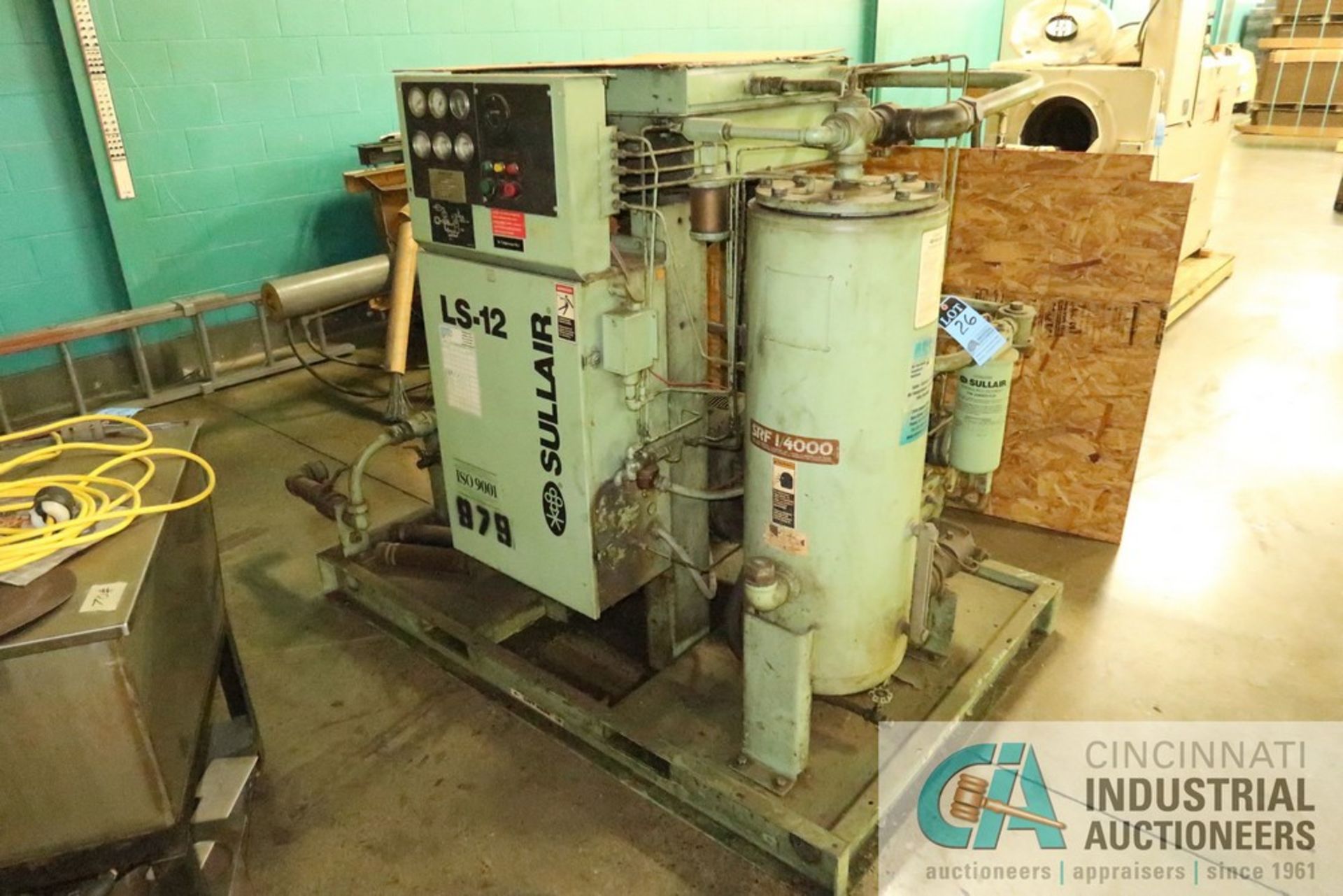 50 HP SULLAIR MODEL LS-12 50L ACAC SKID MOUNTED AIR COMPRESSOR; S/N 003-104003, 27,588 HOURS
