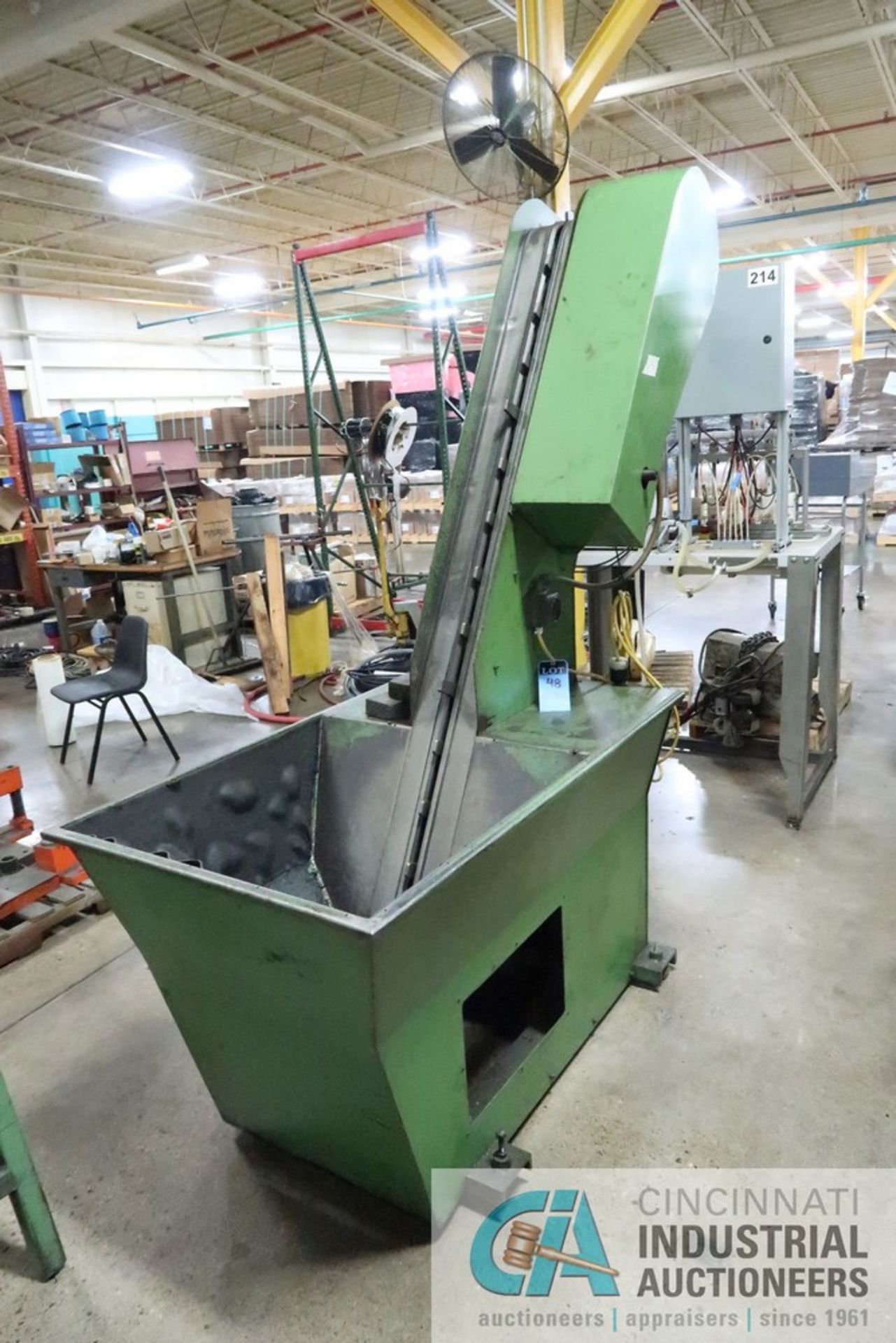 7' BLANK LOADER, CHAIN FEED, 32" X 32" X 20" BASIN