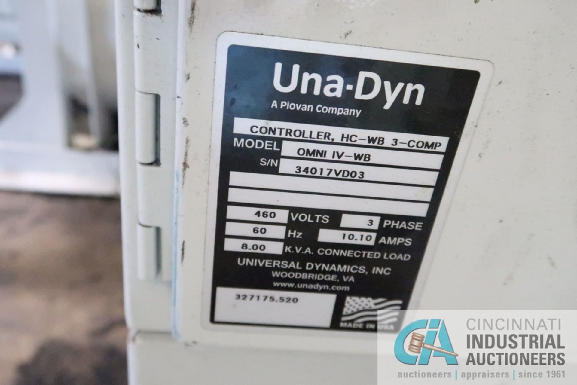 UNA-DYN BLENDING SYSTEM CONSISTING OF UNA-DYN MODEL OMNI IV-WB THREE COMPONENT BLENDER; S/N - Image 4 of 37