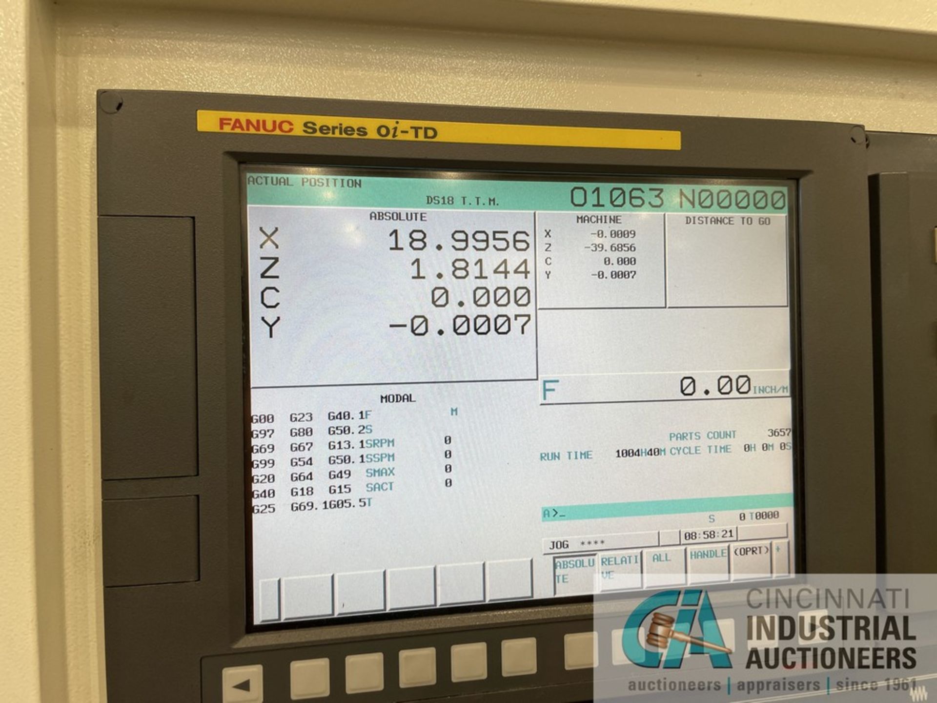 2013 JOHNFORD SL650+C+Y CNC LATHE WITH LIVE TOOLING & Y AXIS 60" CENTERS, FANUC 0ITD (SN: - Image 13 of 16