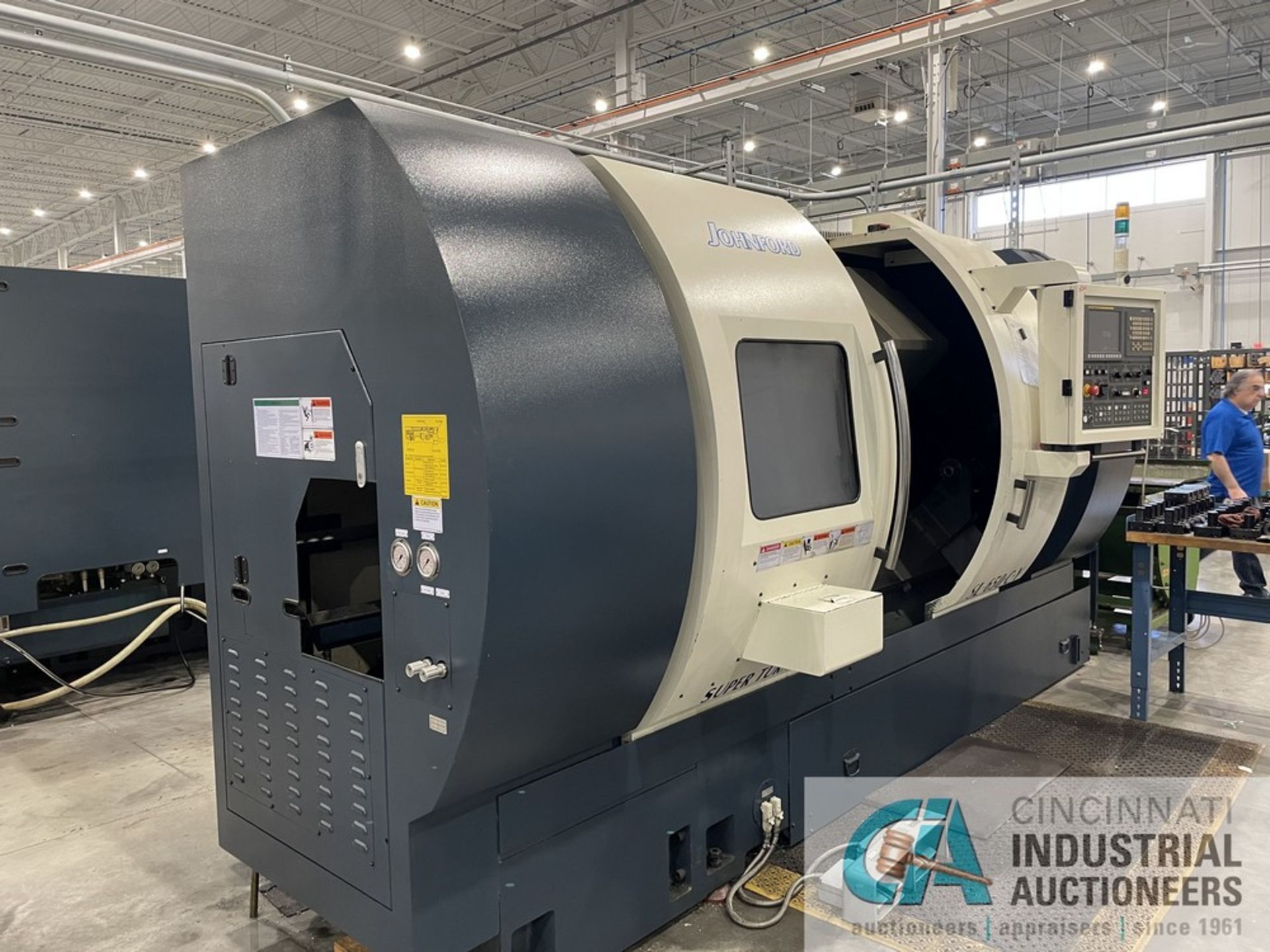 2013 JOHNFORD SL650+C+Y CNC LATHE WITH LIVE TOOLING & Y AXIS 60" CENTERS, FANUC 0ITD (SN: