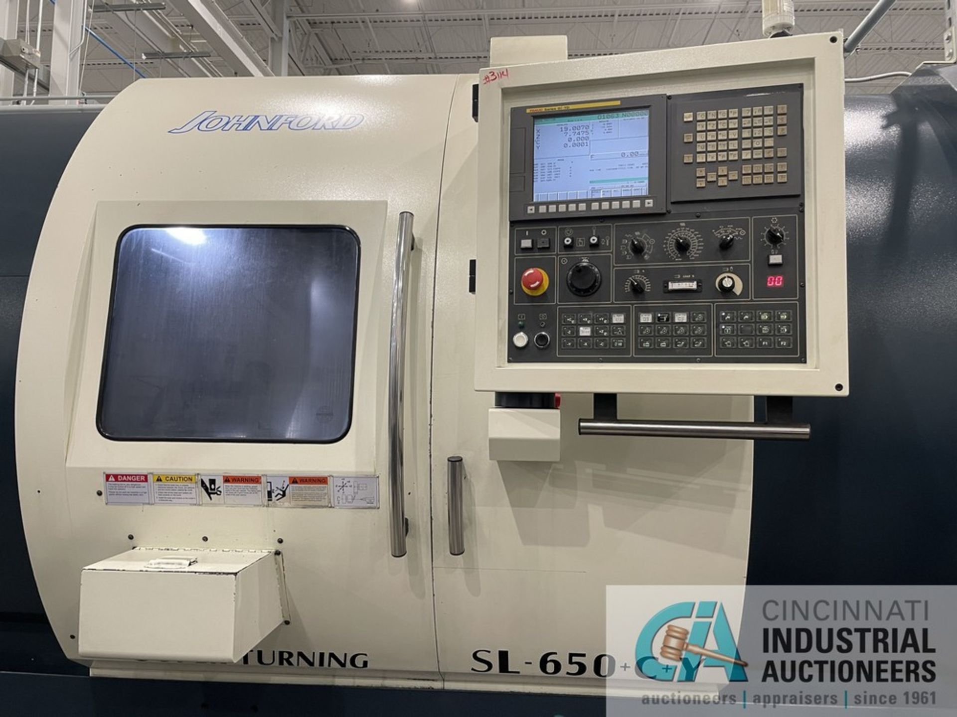 2013 JOHNFORD SL650+C+Y CNC LATHE WITH LIVE TOOLING & Y AXIS 60" CENTERS, FANUC 0ITD (SN: - Image 11 of 16