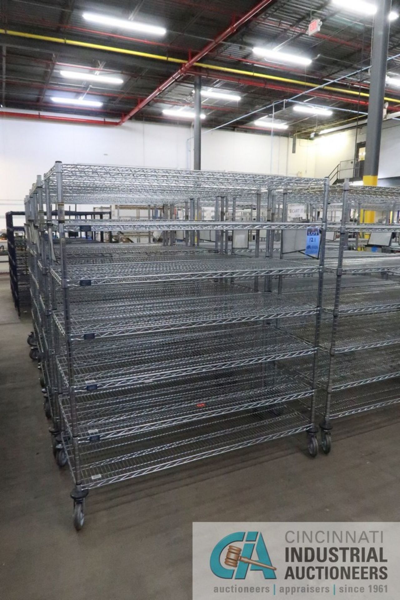 60" X 24" X 69" NEXEL PORTABLE WIRE RACKS, (7) SHELVES - Image 2 of 2