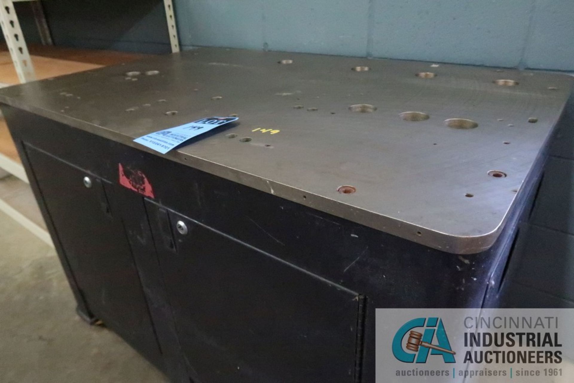 48" X 30" HEAVY DUTY STEEL CABINET W/ 3/4" STEEL PLATE TOP - Image 2 of 3