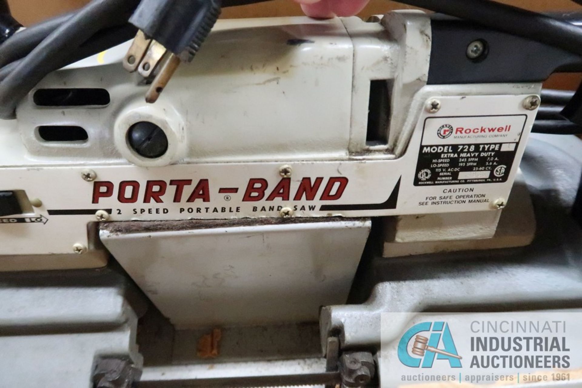 ROCKWELL MODEL 728 ELECTRIC PORTA-BAND BAND SAW - Image 2 of 3