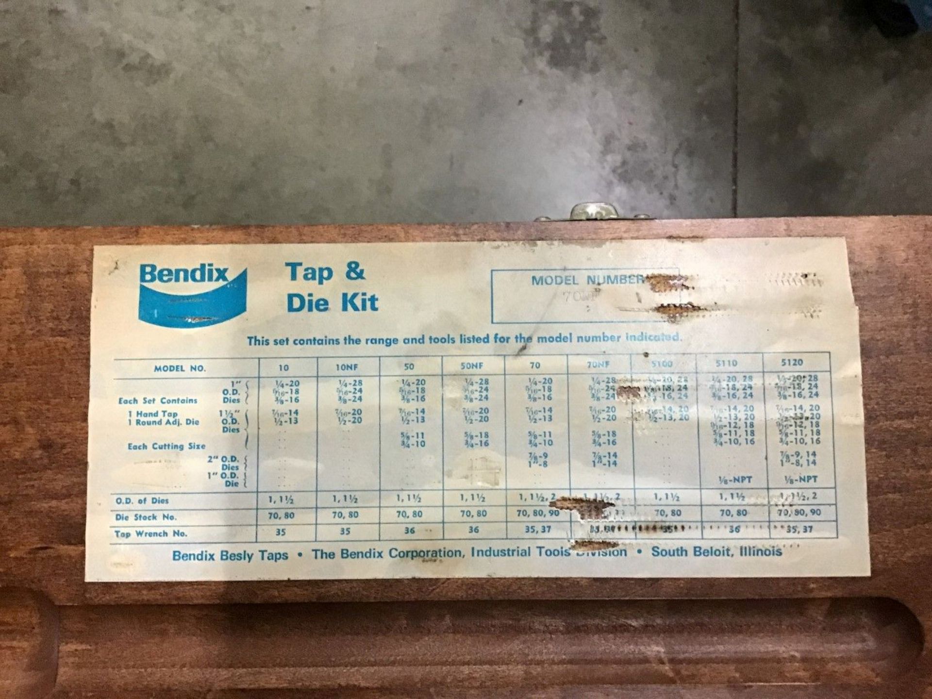 BENDIX TAP AND DIE SETS - Image 4 of 5