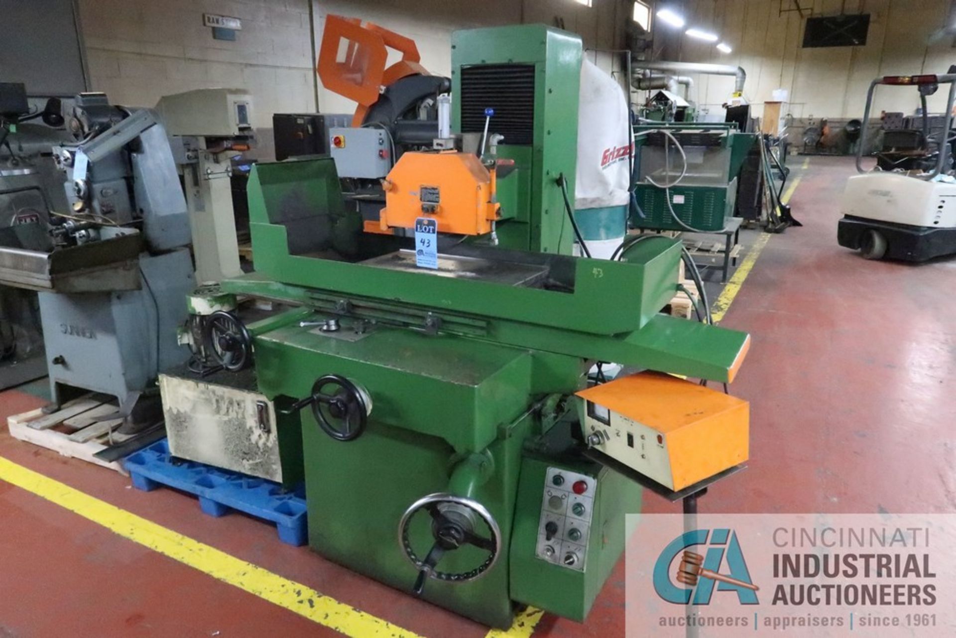 12" X 24" KBC MODEL 1224AH SURFACE GRINDER; S/N 5147, WITH HYDRAULIC PUMP AND COOLANT PUMP