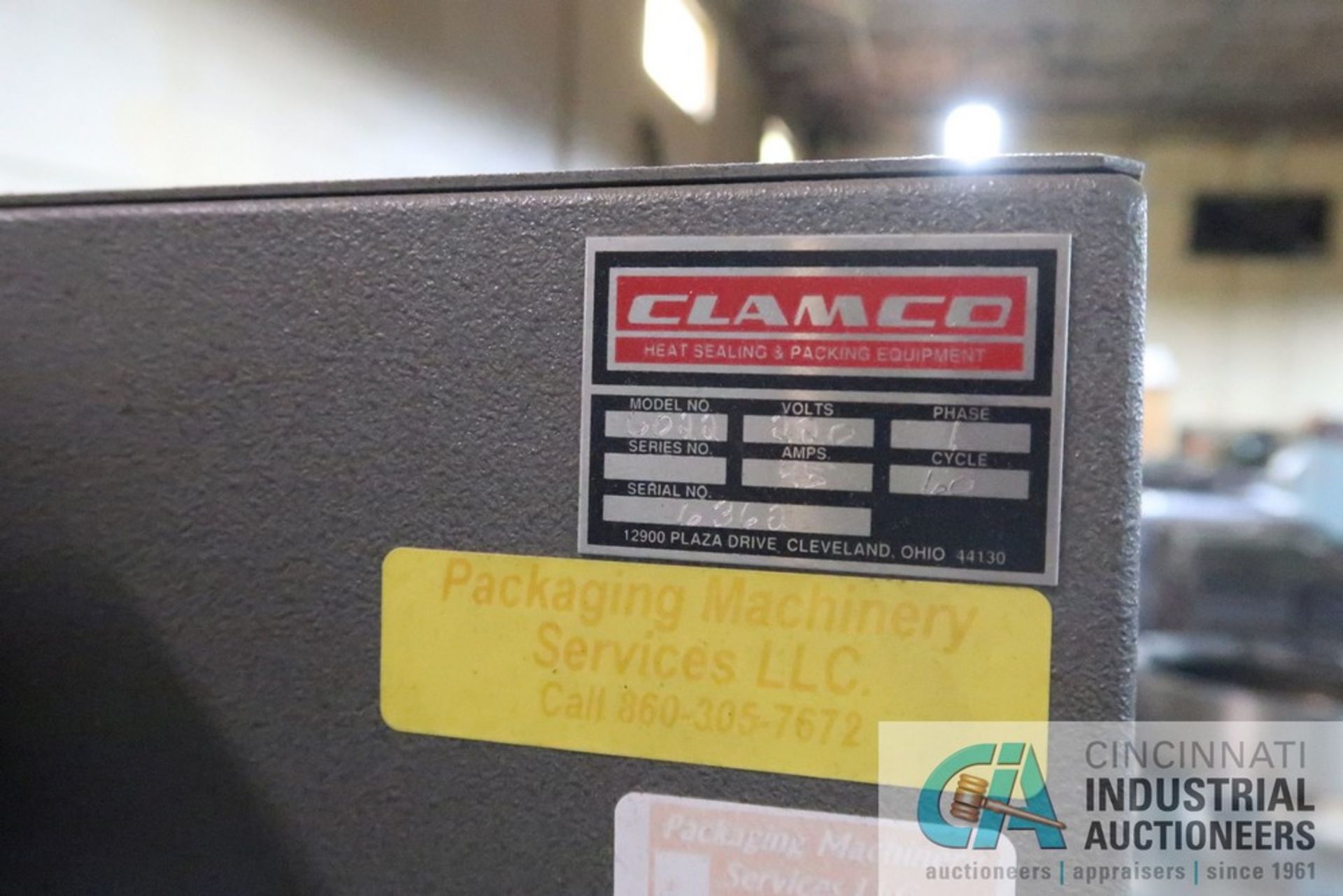 22" X 10" CLAMCO MODEL 6022 HEAT SHRINK TUNNEL; S/N 6362 - Image 6 of 7