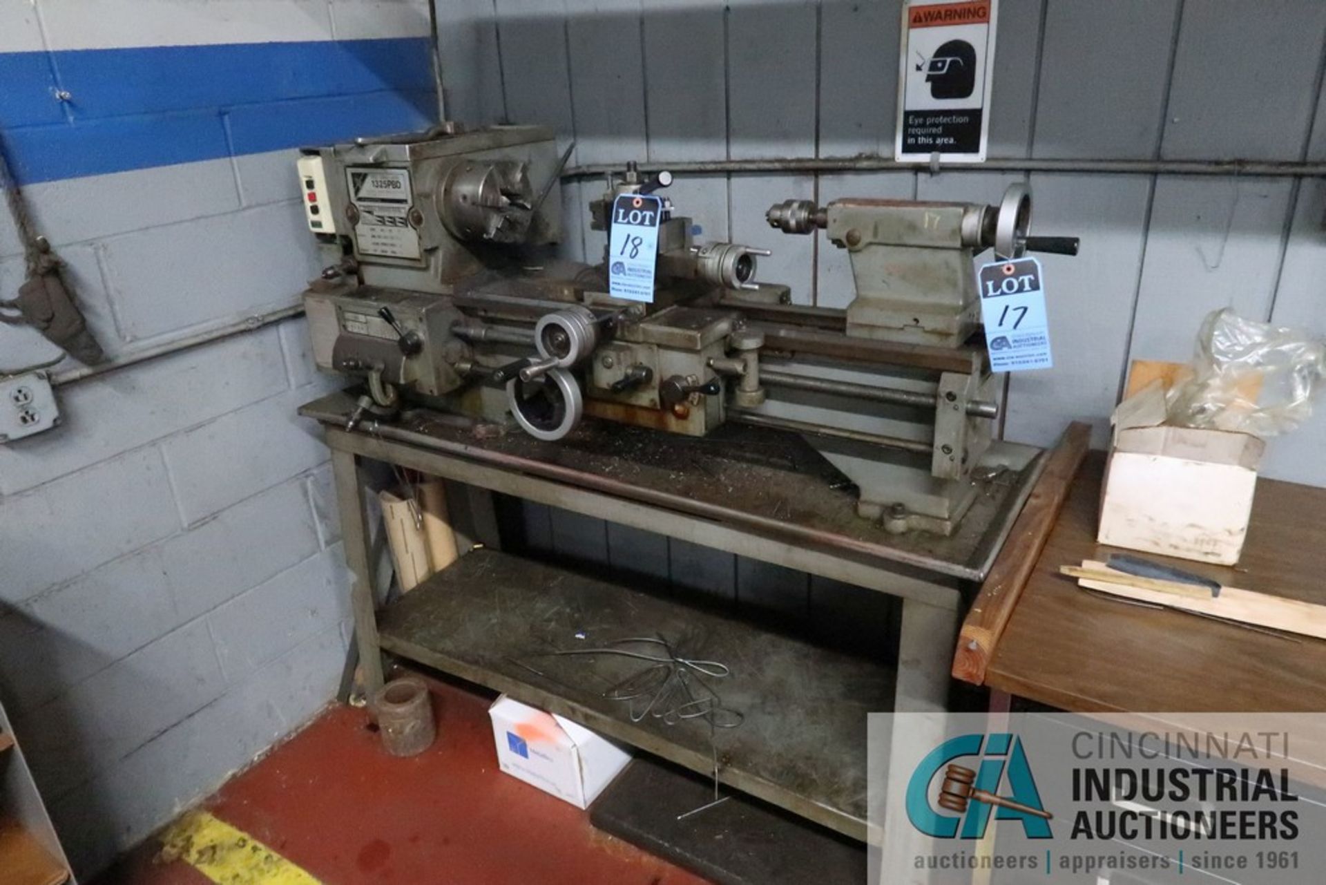 12" X 24" JET MODEL 1324 PBD BENCH TYPE LATHE; S/N B7607-299, 60-1,240 RPM, 6" 6-JAW CHUCK,