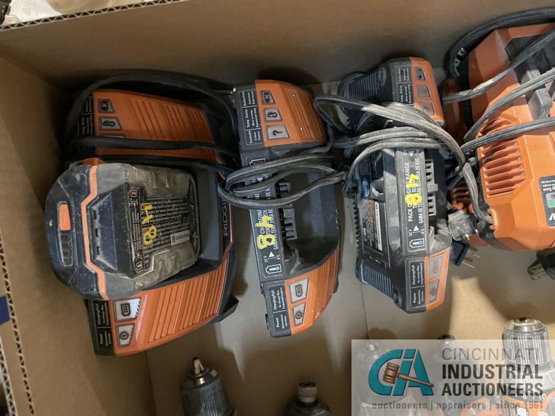 MISCELLANEOUS RIDGID CORDLESS POWERTOOLS WITH (5) CHARGERS - Image 2 of 6