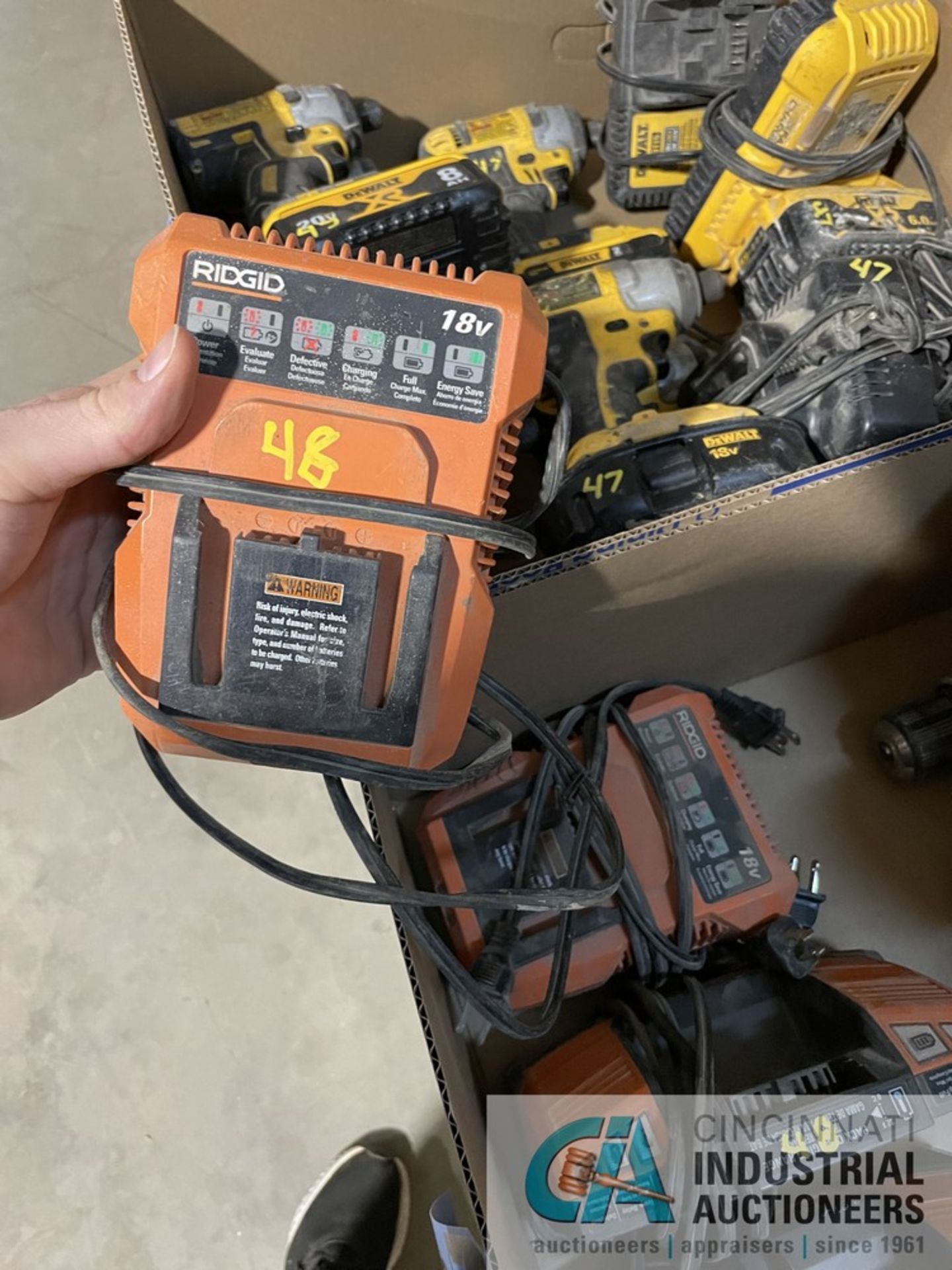 MISCELLANEOUS RIDGID CORDLESS POWERTOOLS WITH (5) CHARGERS - Image 3 of 6