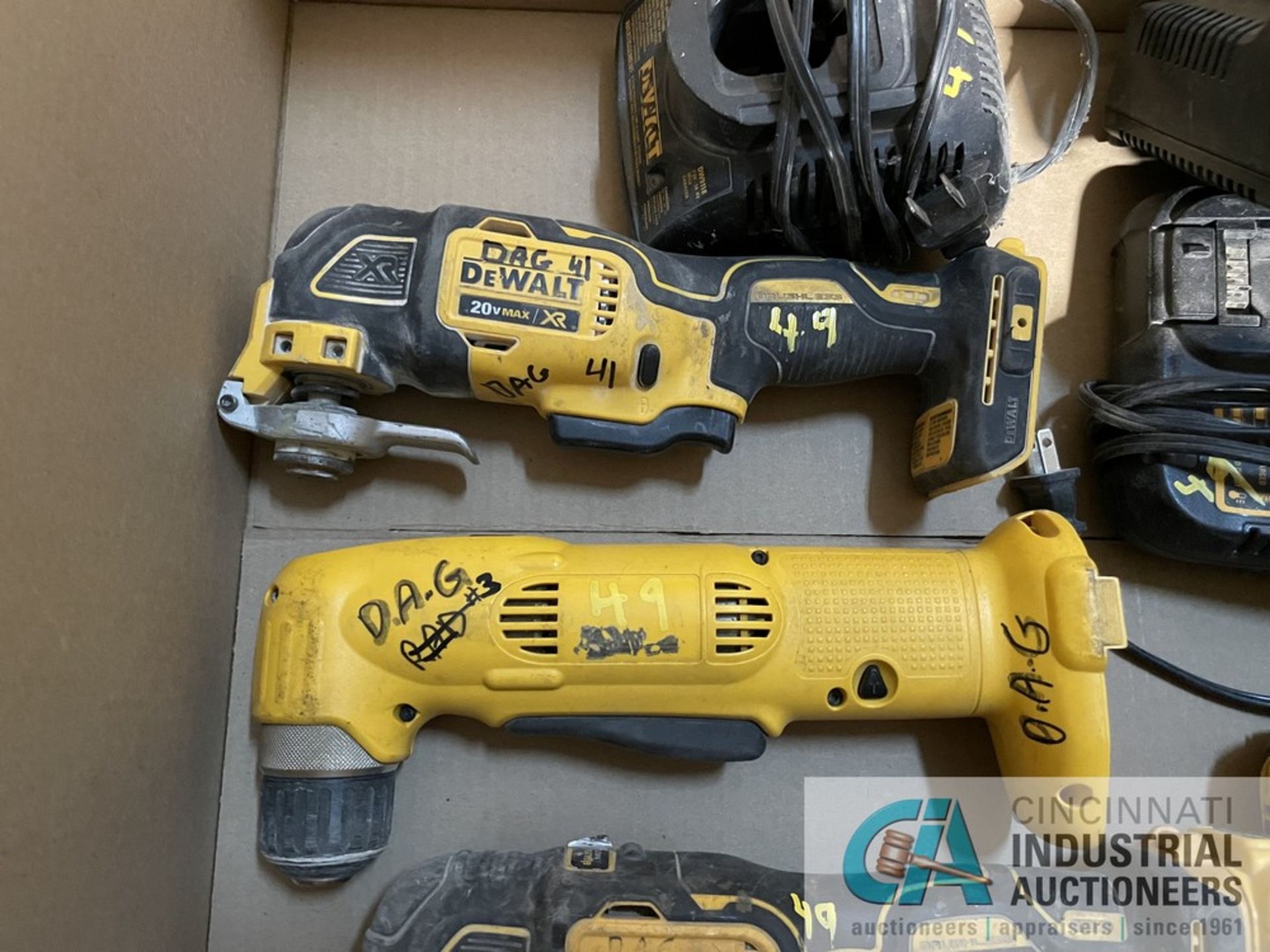 (LOT) MISCELLANEOUS DEWALT CORDLESS POWER TOOLS WITH (3) CHARGERS - Image 3 of 6