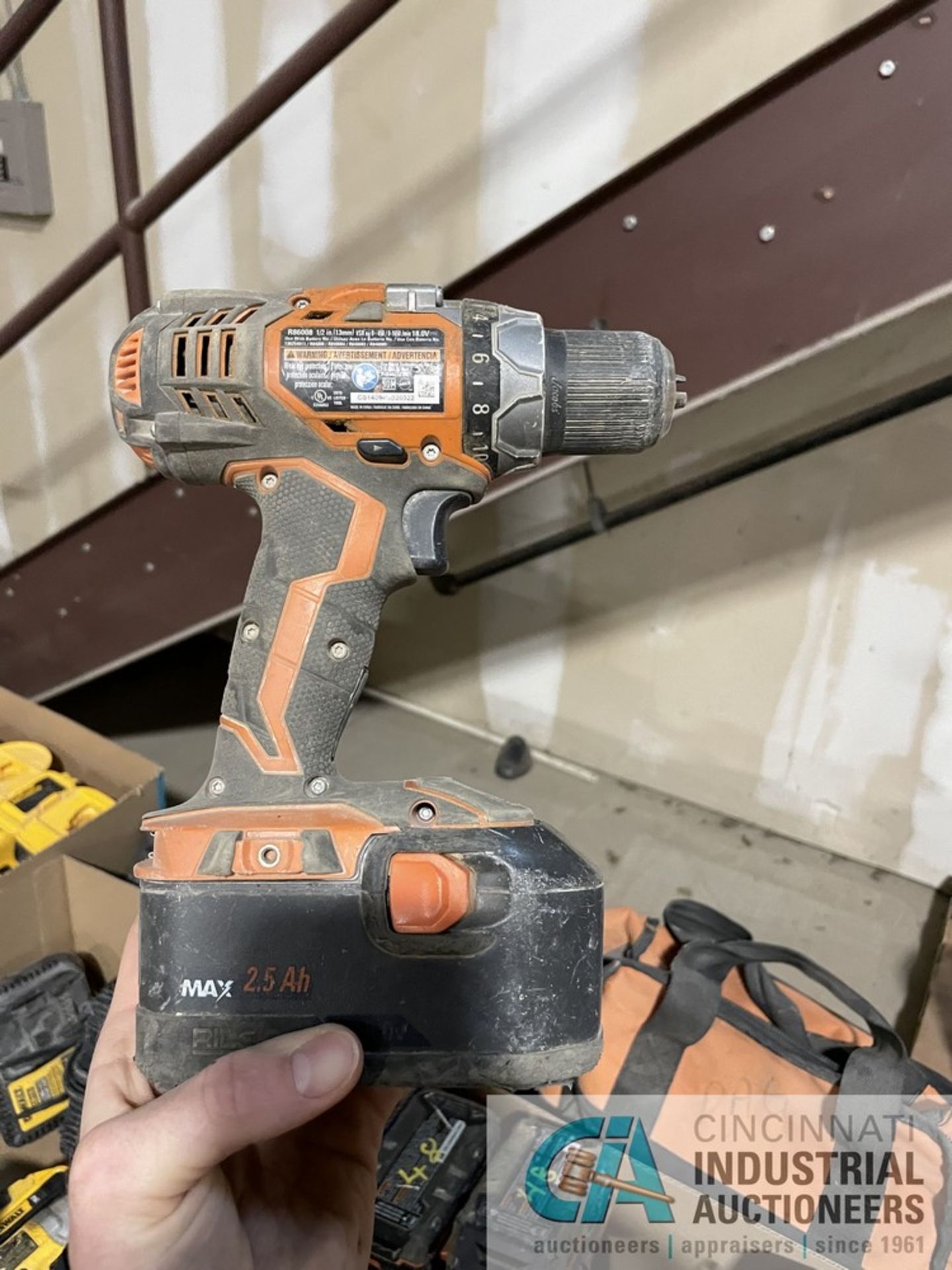 MISCELLANEOUS RIDGID CORDLESS POWERTOOLS WITH (5) CHARGERS - Image 5 of 6