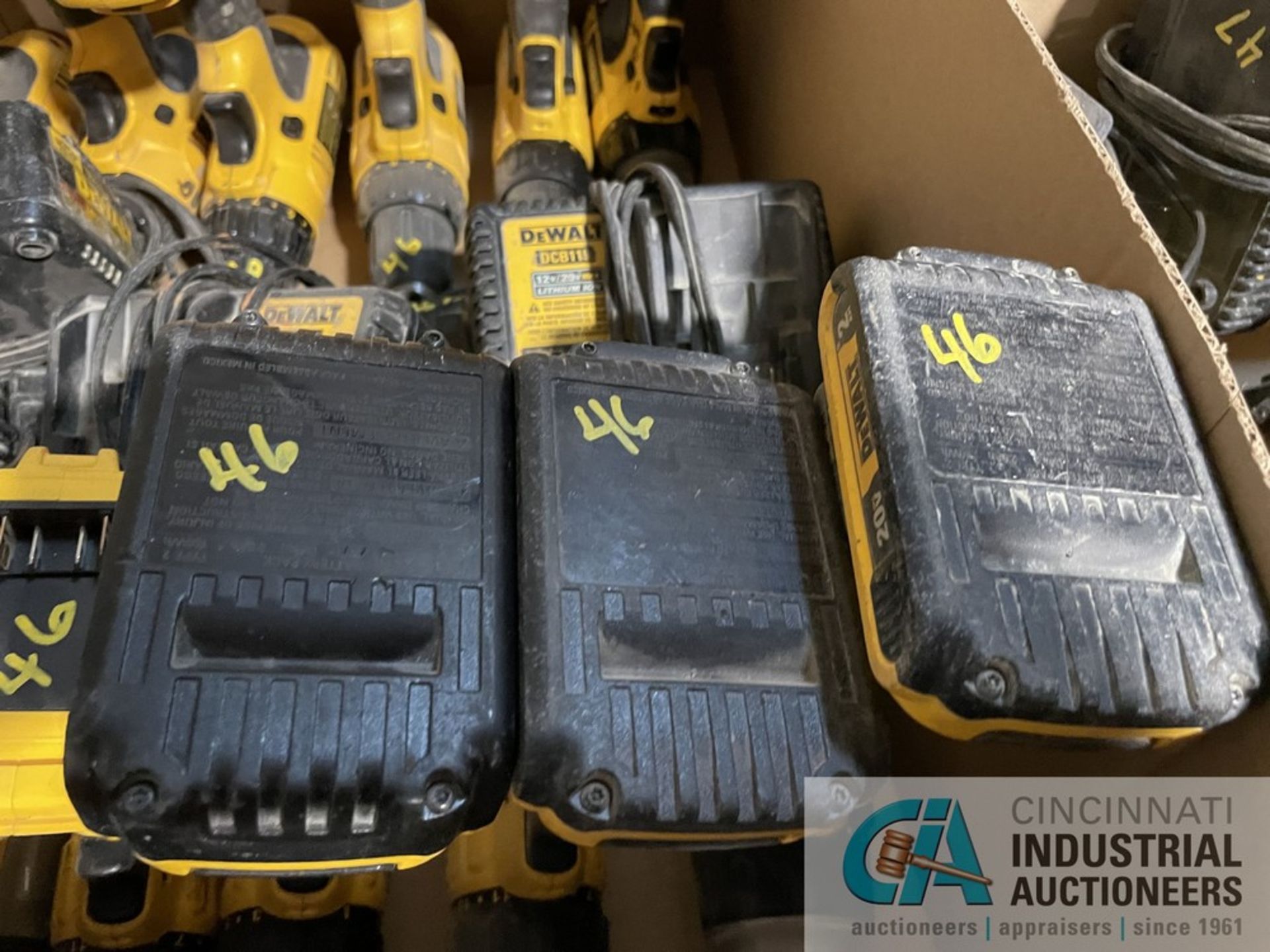 MISCELLANEOUS VOLTAGE DEWALT CORDLESS DRILLS / DRIVERS WITH (6) CHARGERS - Image 8 of 8