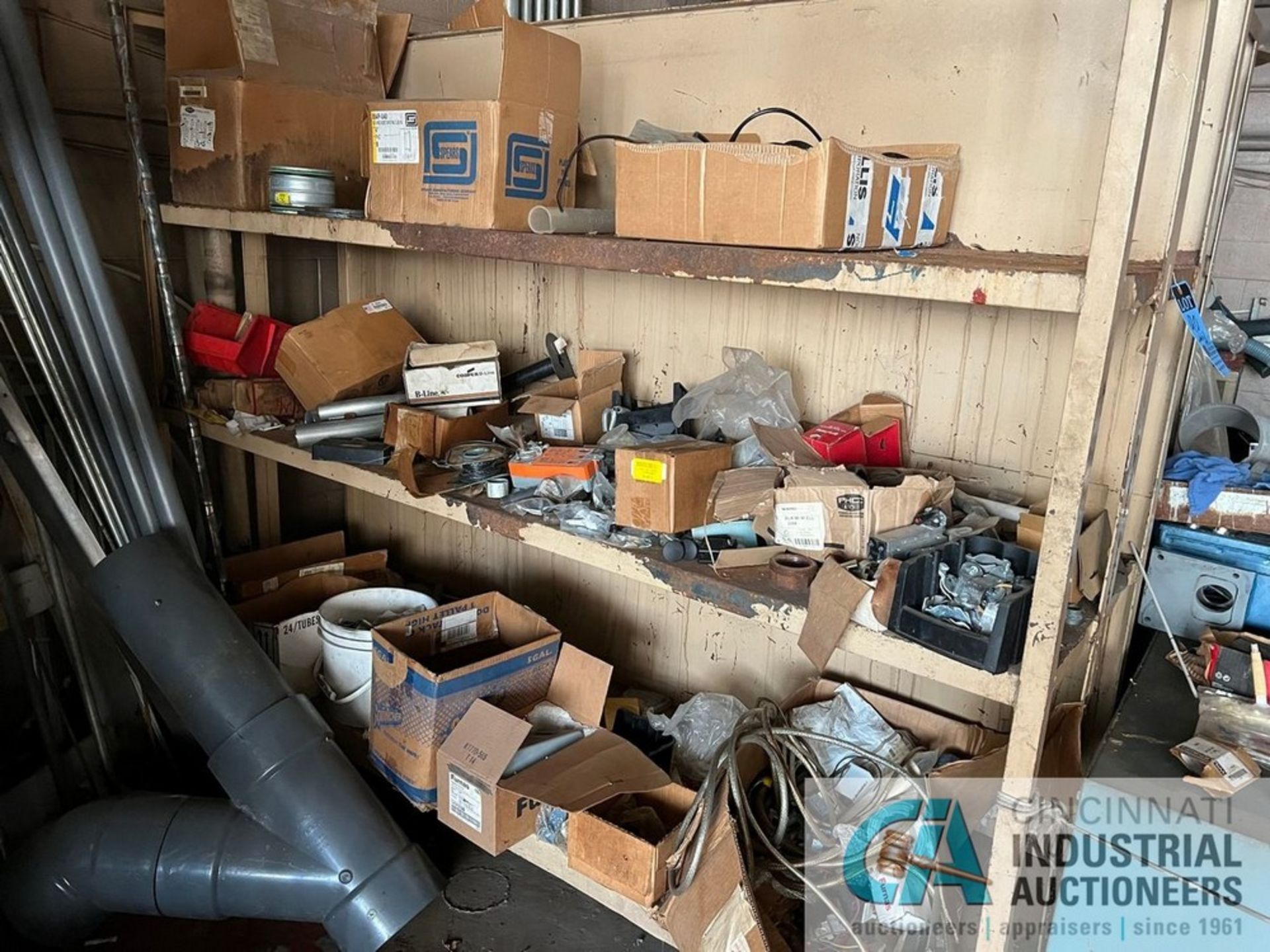 CONTENTS OF LOFT W/ MAINTENANCE & MACHINE PARTS, DIAPHRAGM PUMPS, HOSES, MISC. ELECTRICAL - Image 6 of 13