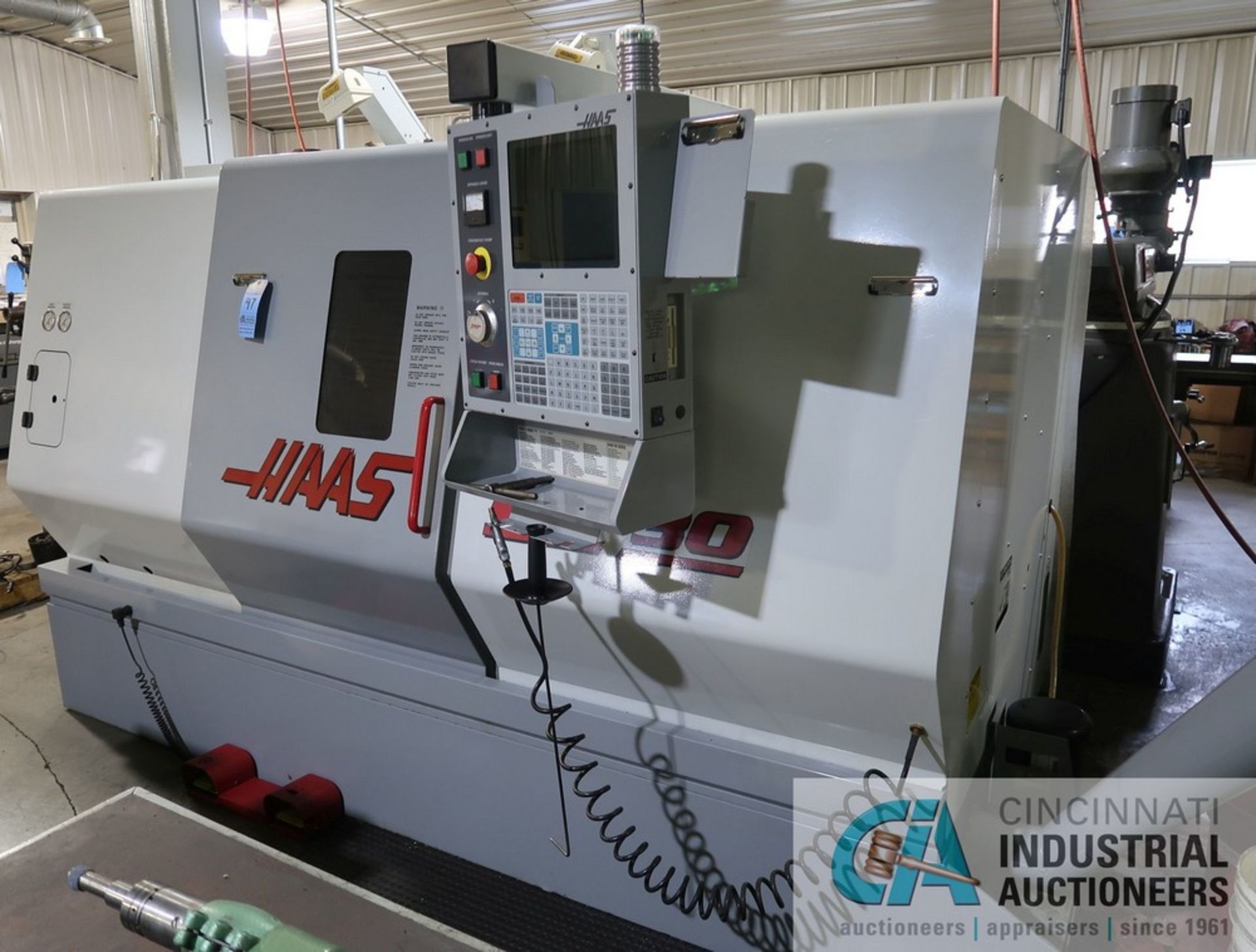 HAAS MODEL SL-30T CNC TURNING CENTER, S/N 64173, (NEW 6/2001), 10" THREE-JAW CHUCK, 12-POSITION