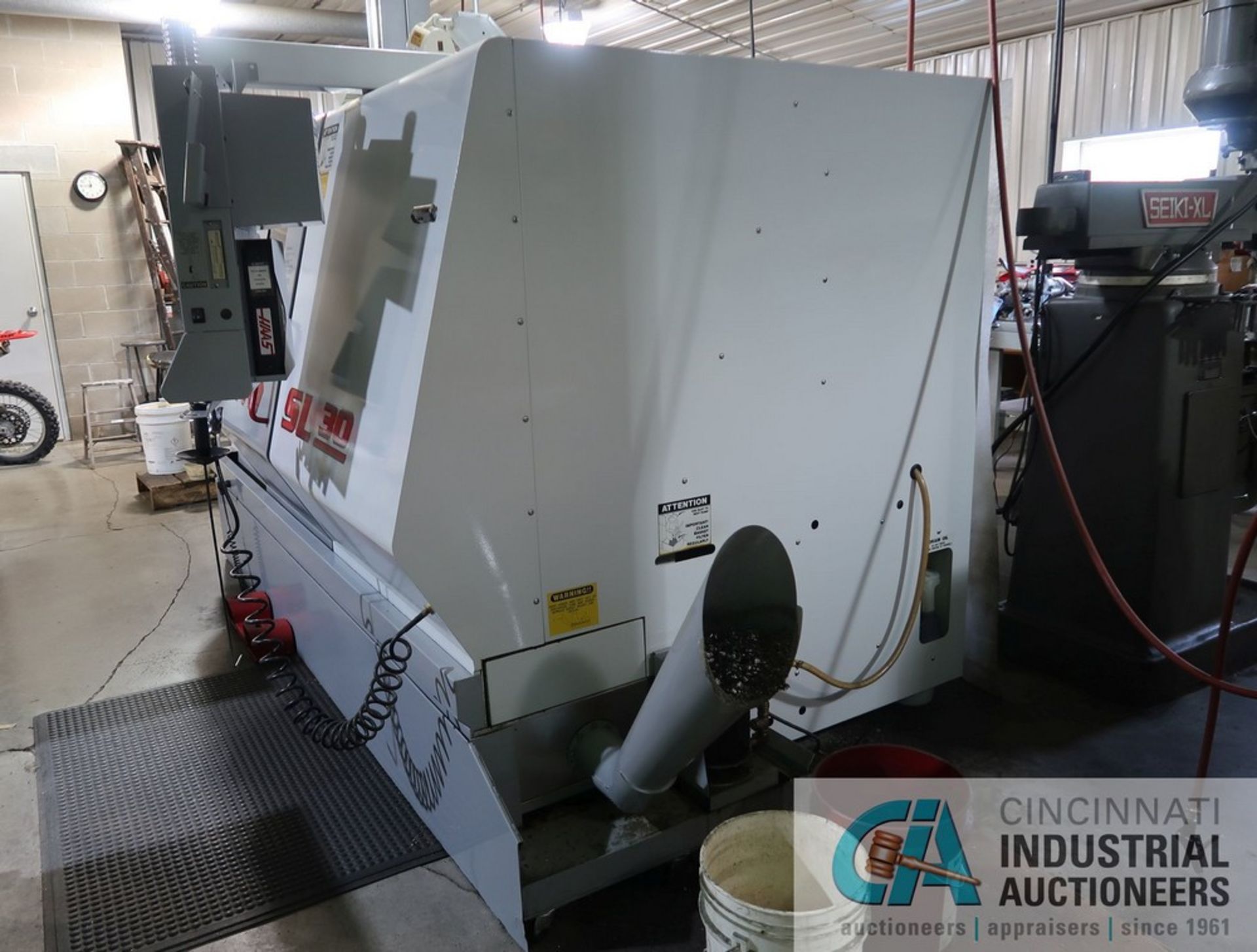 HAAS MODEL SL-30T CNC TURNING CENTER, S/N 64173, (NEW 6/2001), 10" THREE-JAW CHUCK, 12-POSITION - Image 3 of 20