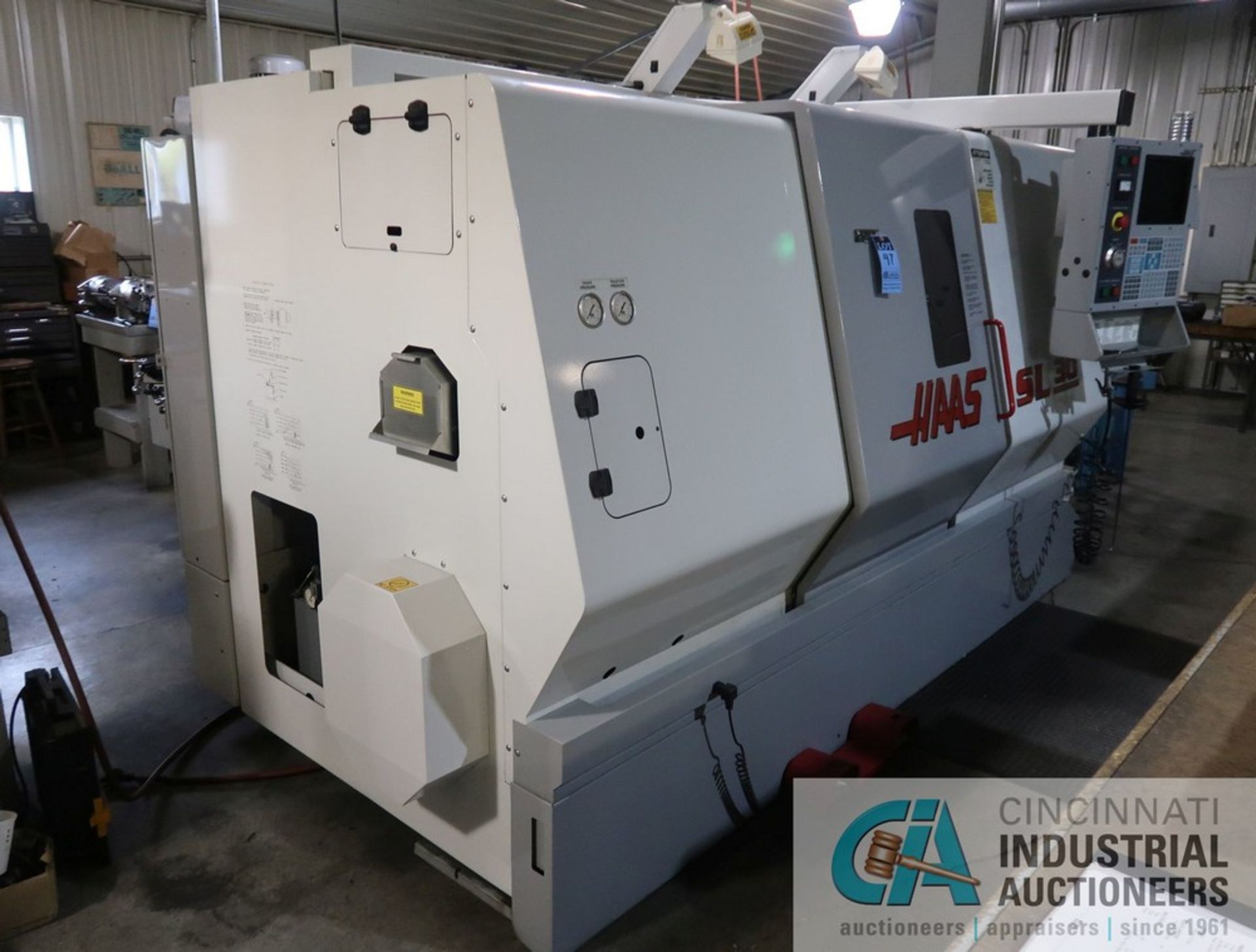 HAAS MODEL SL-30T CNC TURNING CENTER, S/N 64173, (NEW 6/2001), 10" THREE-JAW CHUCK, 12-POSITION - Image 2 of 20