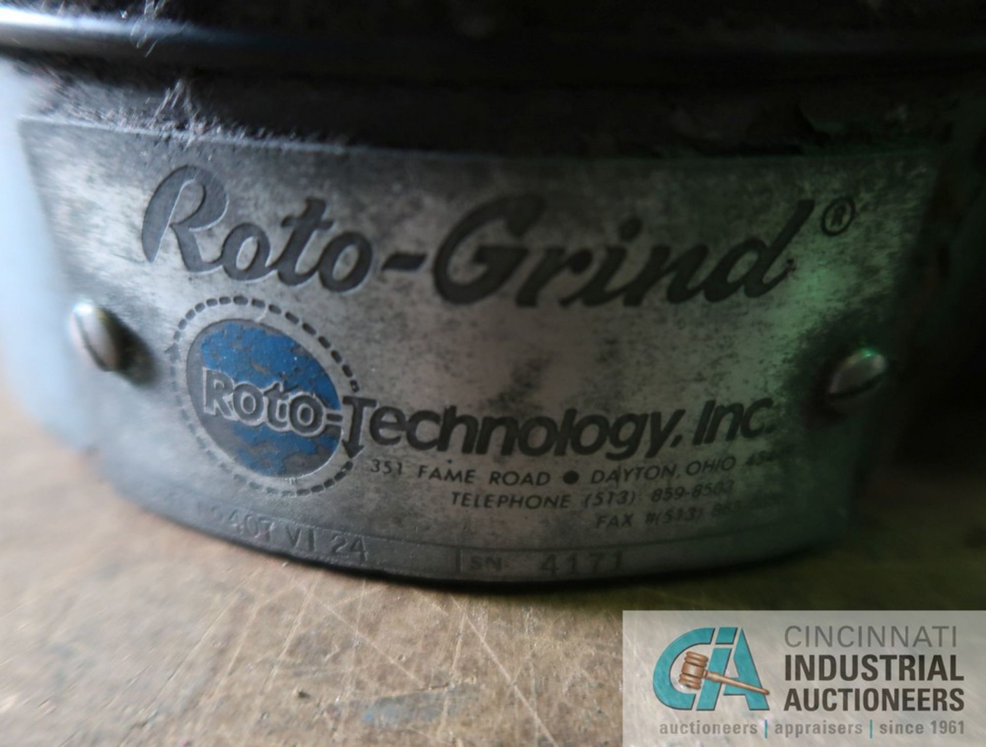 7 1/2" DIAMETER ROTO-TECHNOLOGY MODEL 407-V1-24 ROTO-GRIND ATTACHMENT, S/N 4171 WITH 6" DIAMETER - Image 4 of 4