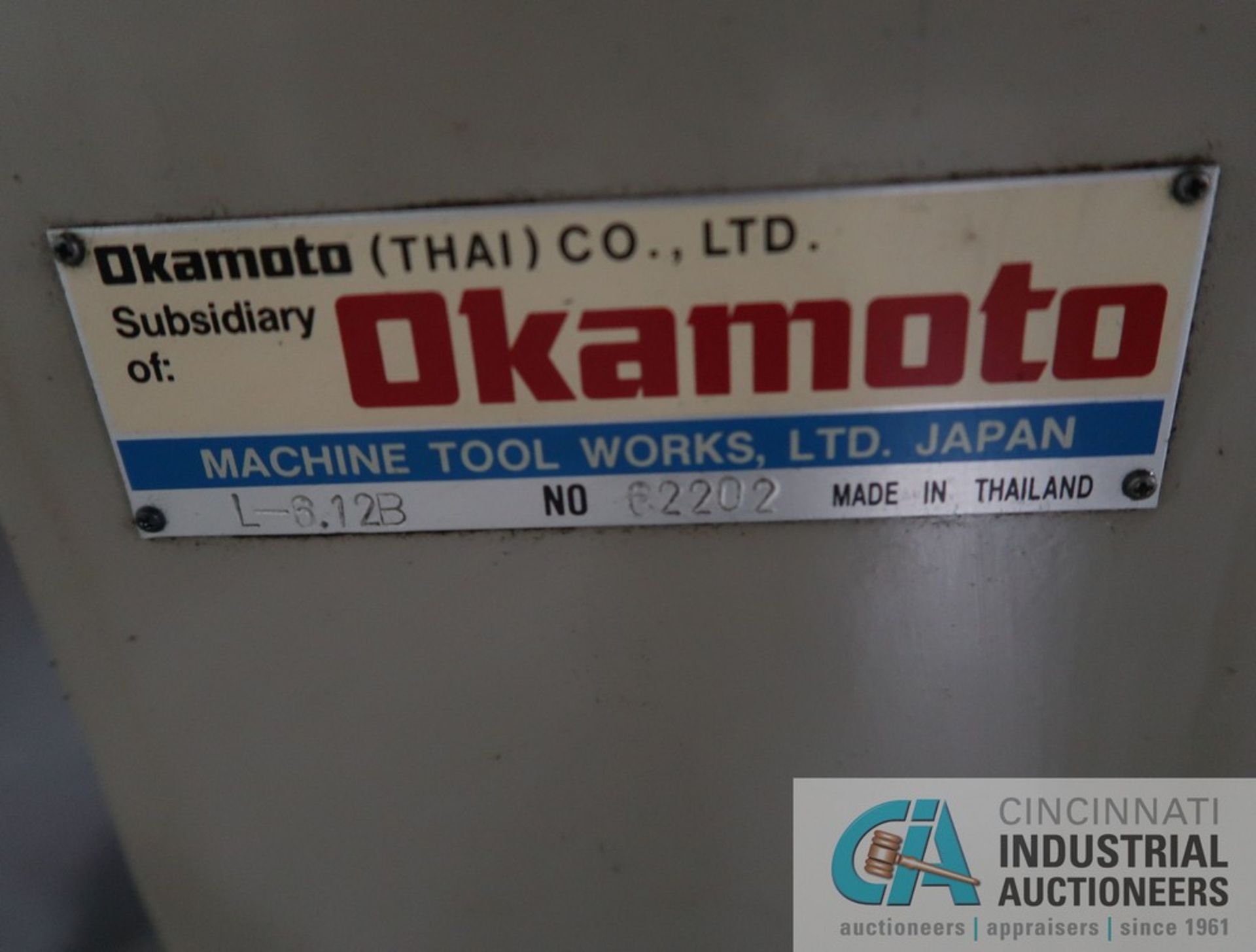 6" X 12" OKAMOTO MODEL L.6-12B LINEAR GRIND-X HAND FEED SURFACE GRINDER S/N 62202, 3 PHASE, 230/ - Image 7 of 7