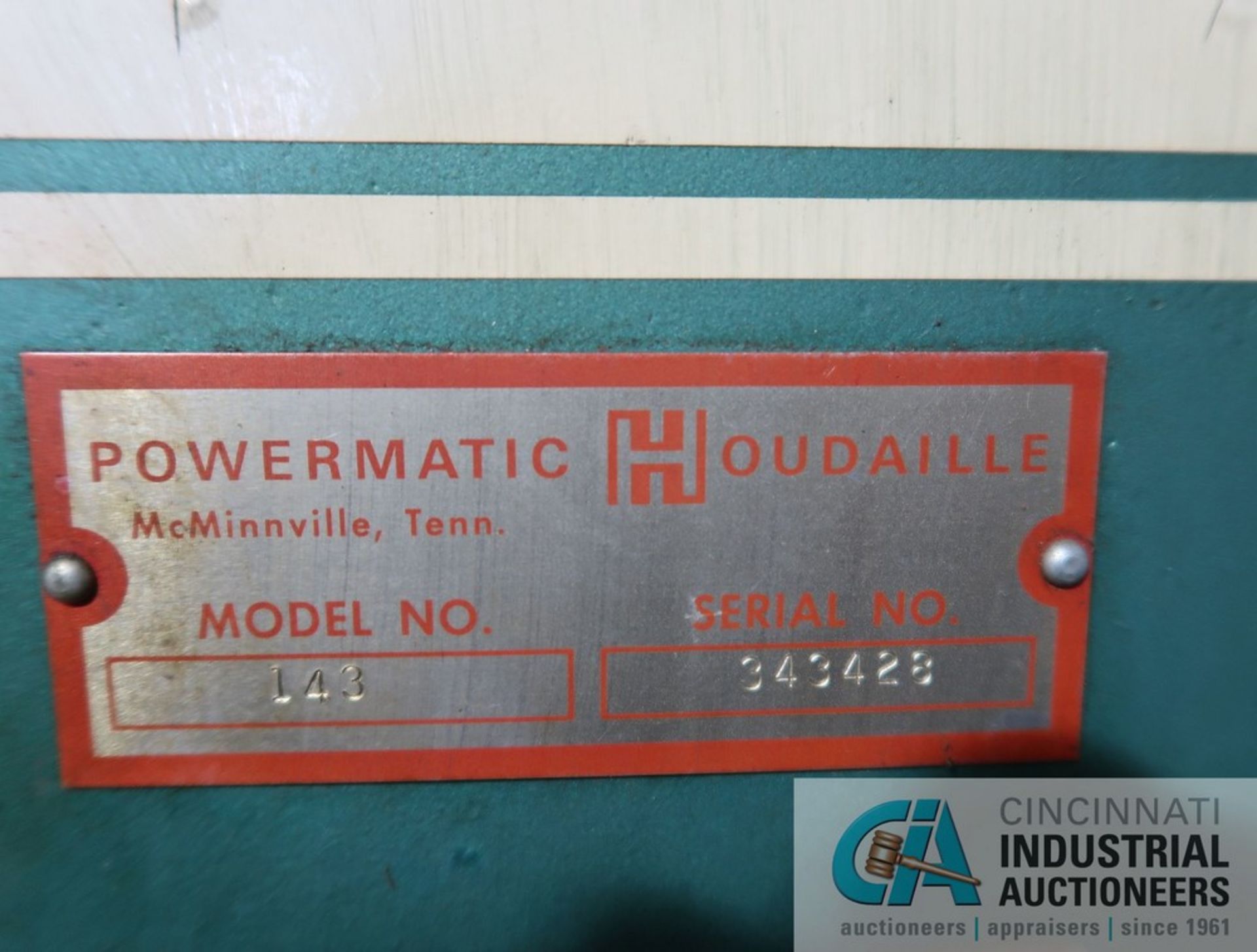 14" POWERMATIC MODEL 143 VERTICAL BELT DRIVEN BAND SAW S/N 343248 40-3000 RPM'S - Image 4 of 4