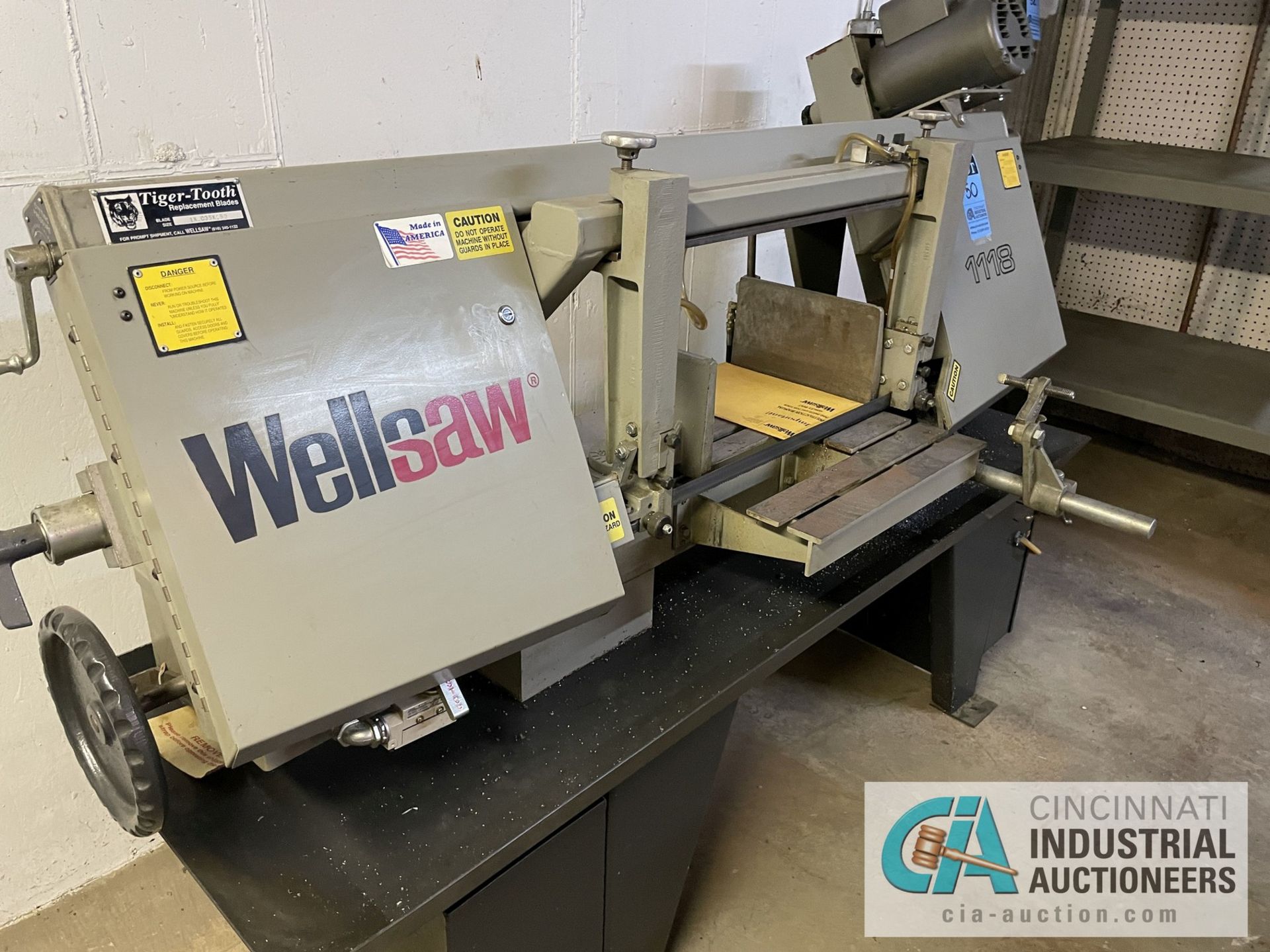 13" X 18" WELLSAW MODEL 1118 HORIZONTAL BAND SAW; S/N 3489, SINGLE PHASE, 115 VOLTS, 2 HP MOTOR - Image 3 of 12