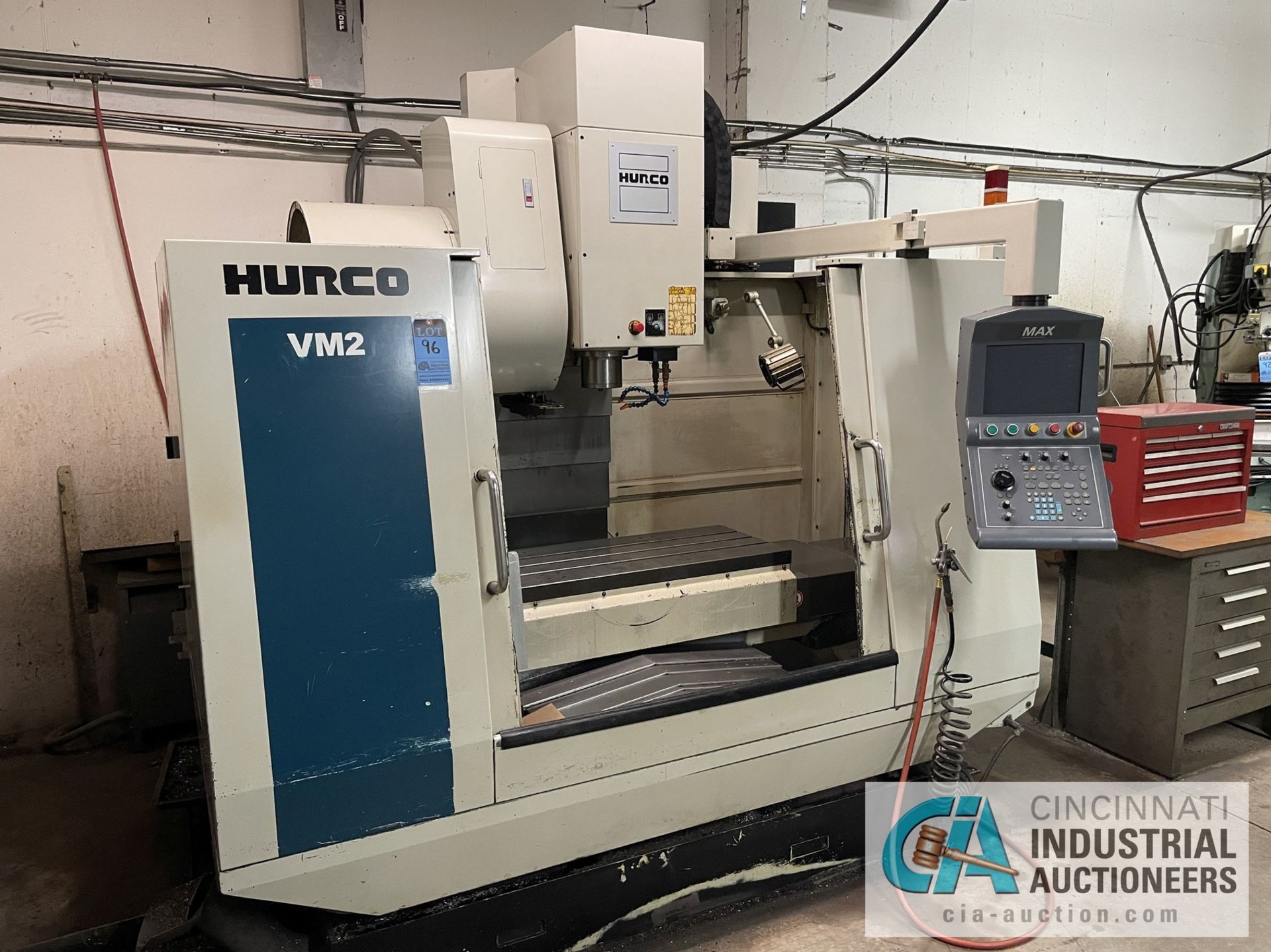 HURCO MODLE VM2 CNC VERTICAL MACHINING CENTER; S/N H-V20058 (NEW 8-27-2003), 18" X 46" TABLE, CAT 40