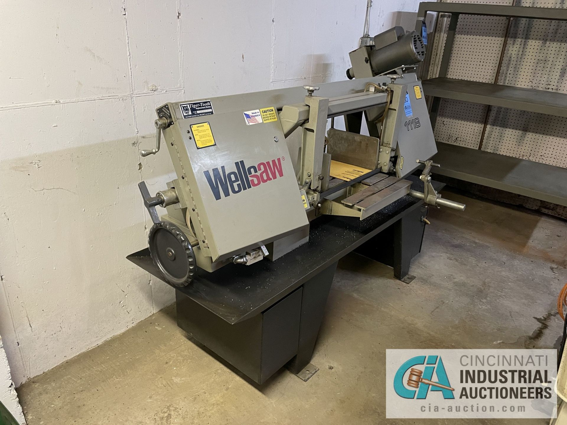 13" X 18" WELLSAW MODEL 1118 HORIZONTAL BAND SAW; S/N 3489, SINGLE PHASE, 115 VOLTS, 2 HP MOTOR - Image 2 of 12