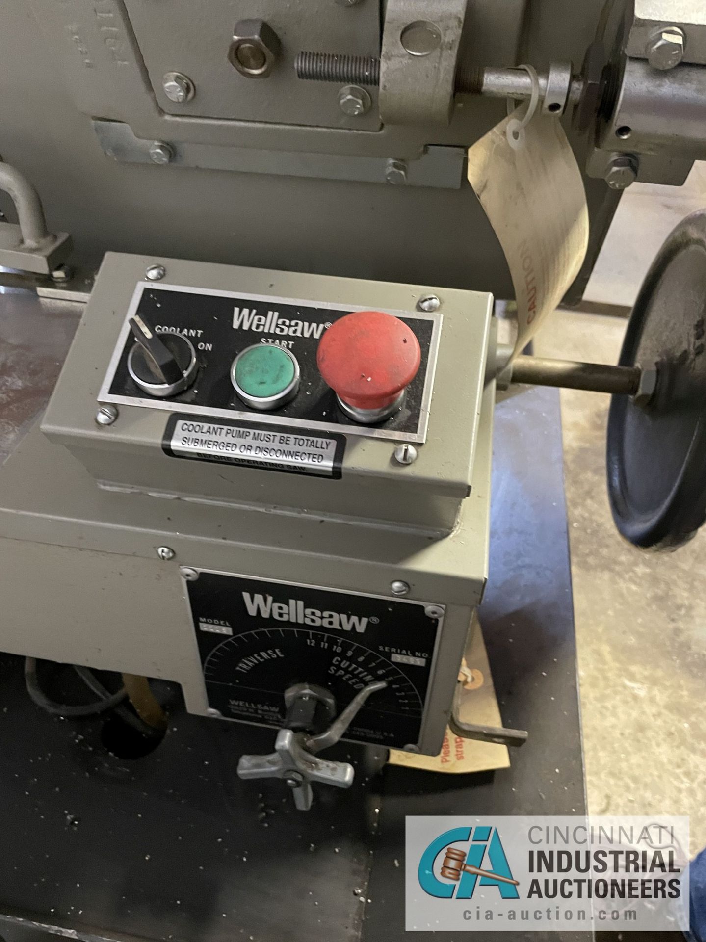 13" X 18" WELLSAW MODEL 1118 HORIZONTAL BAND SAW; S/N 3489, SINGLE PHASE, 115 VOLTS, 2 HP MOTOR - Image 10 of 12