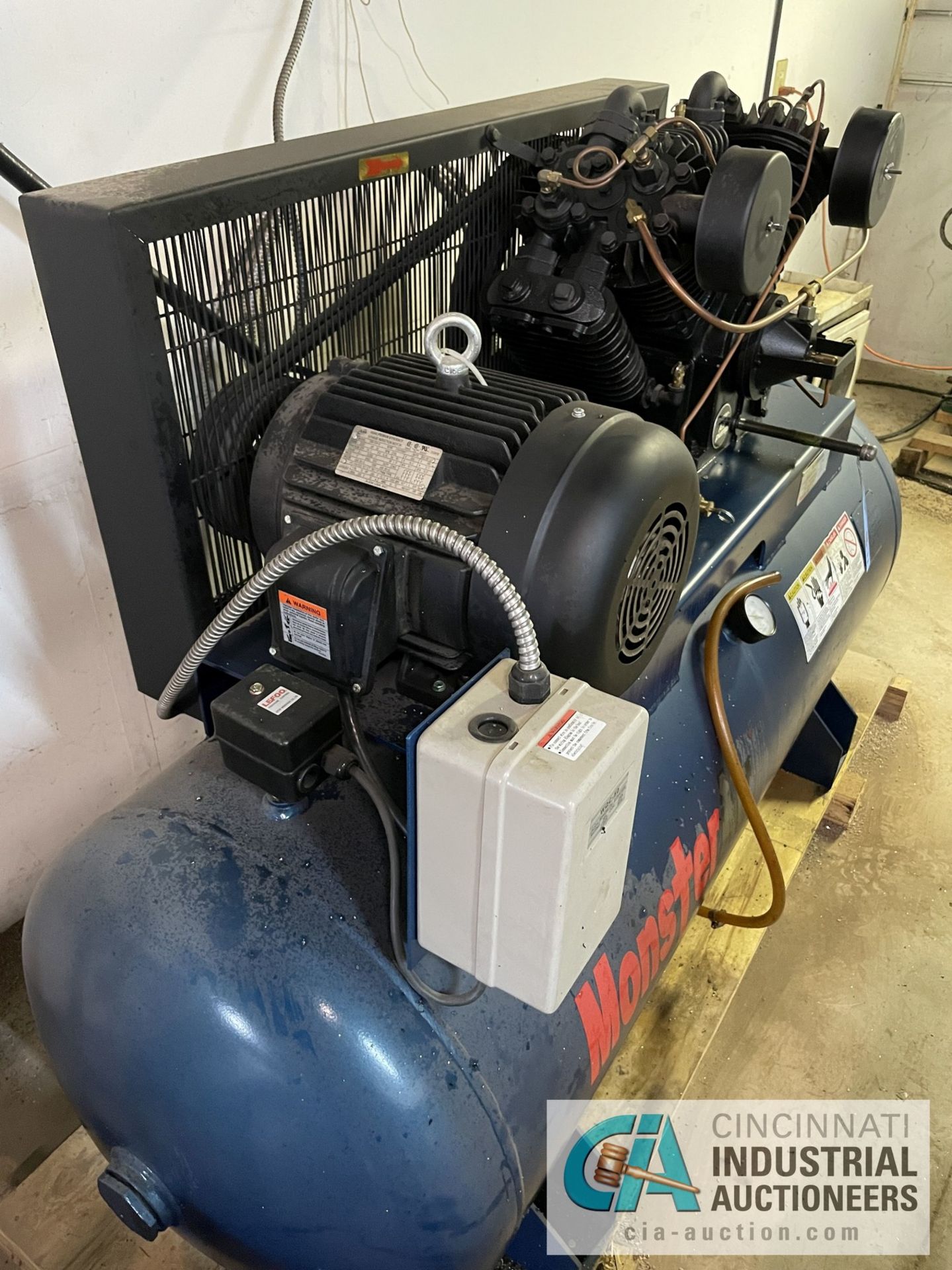 10 HP MONSTER AIR MODEL TB100U-120G HORIZONTAL TANK AIR COMPRESSOR; S/N A170181 (NEW 2018-4-8), 3- - Image 4 of 10