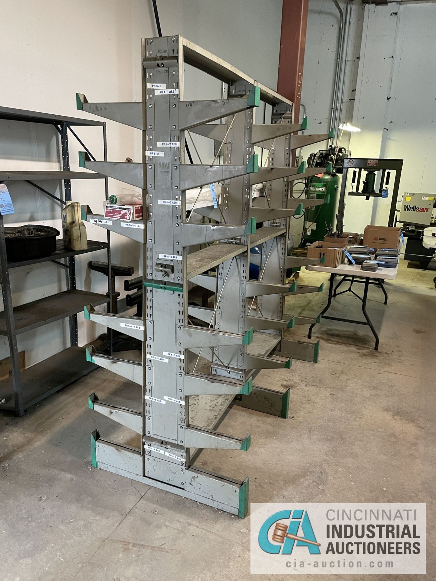 12" ARM X 74" WIDE X 79" HIGH LYON DOUBLE SIDED BOLT TOGETHER CANTILEVER RACK - Image 2 of 5