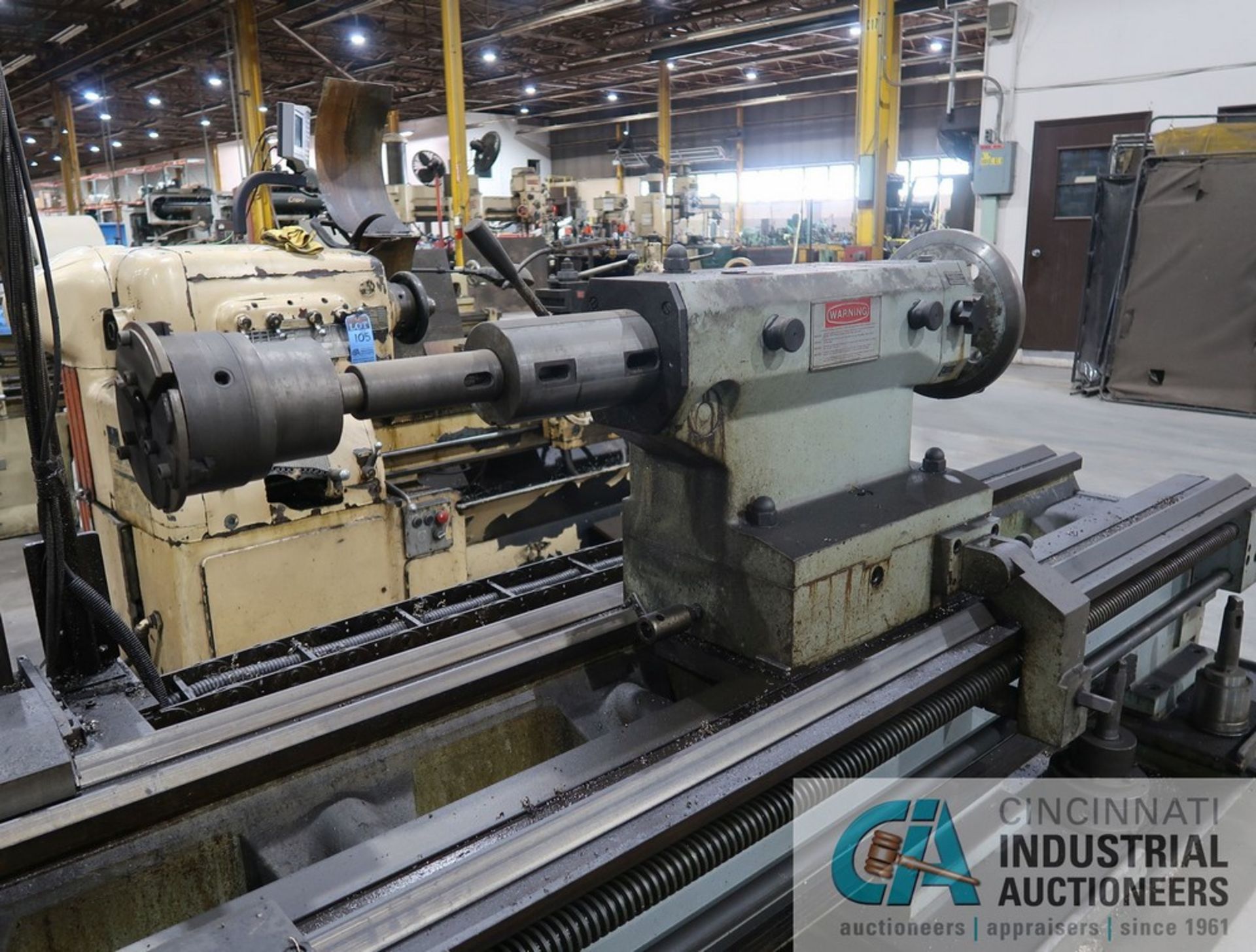 36" X 126" POREBA MODEL TPK-90A1/E2 GEARED HEAD ENGINE LATHE S/N 7402-02-23014-05, 24" SIX JAW - Image 5 of 12