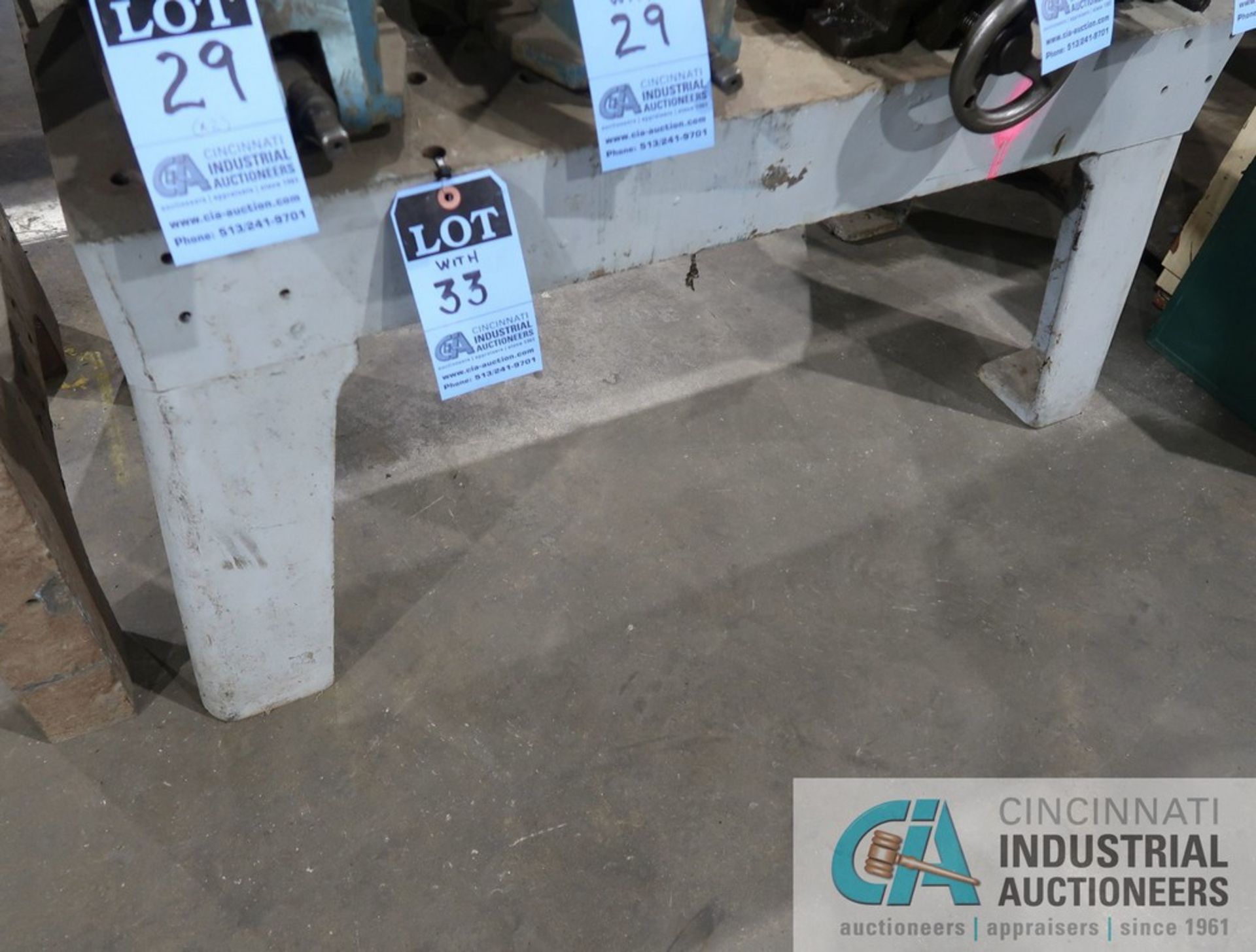 MISCELLANEOUS SIZE HEAVY DUTY CAST IRON MACHINE TABLES *SPECIAL NOTICE DELAY REMOVAL P/U ____ - Image 3 of 3