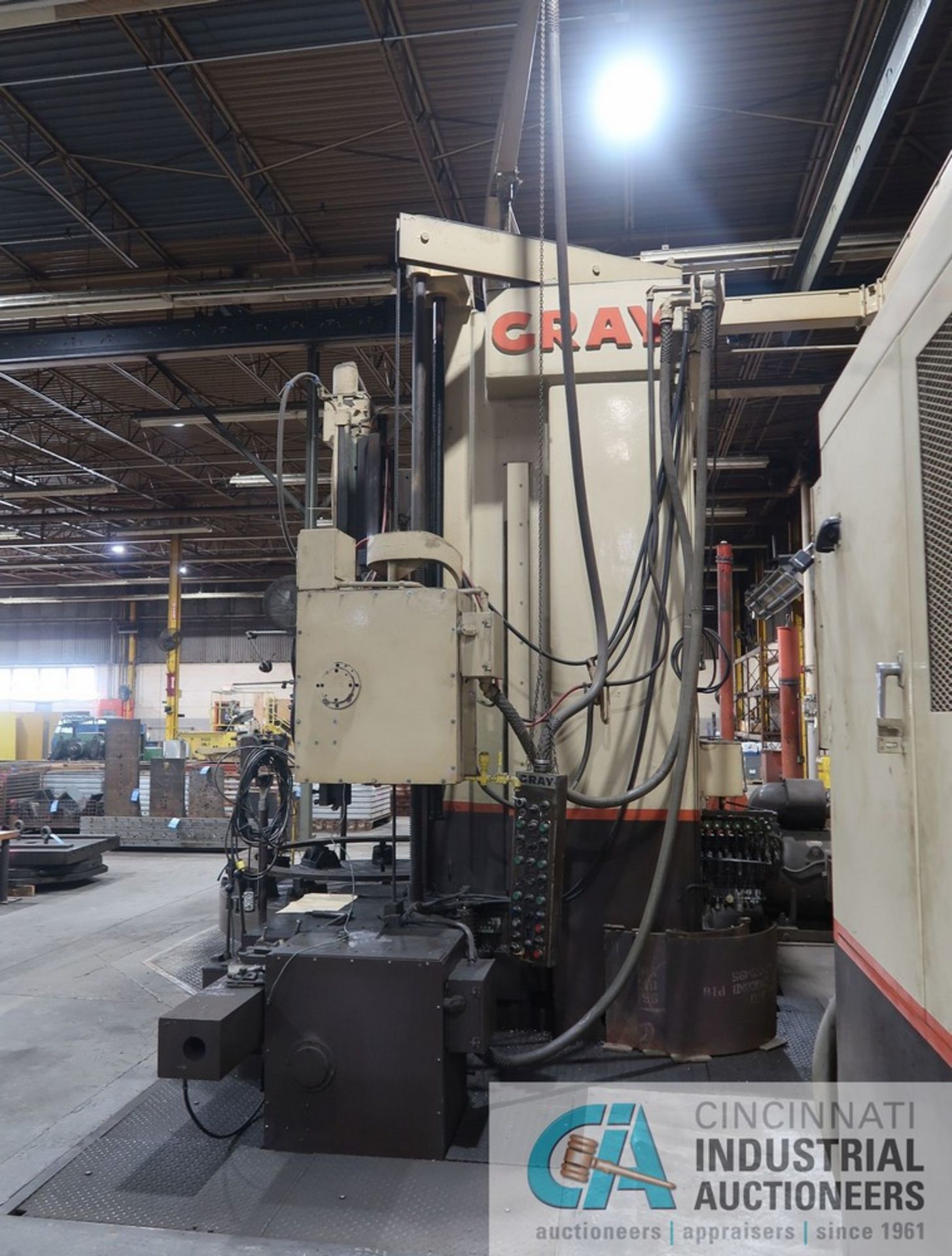 84" GRAY VERTICAL BORING MILL S/N 9695 84" DIAMETER TABLE, 96" MAX SWING, 72" VERTICAL CLEARANCE, - Image 2 of 18