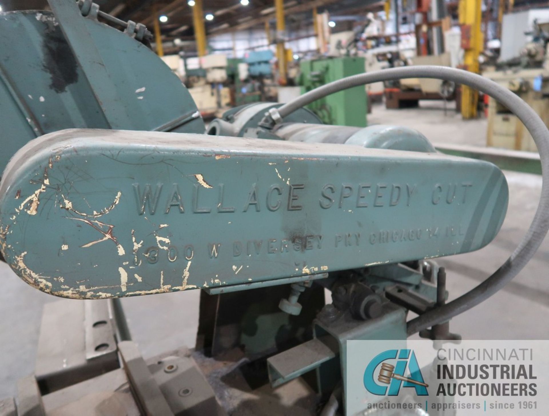 16" BLADE DIAMETER APPROX. WALLACE SPEEDY CUT ABRASIVE CUT-OFF SAW S/N N/A 10" PNEUMATIC CLAMP, - Image 4 of 4